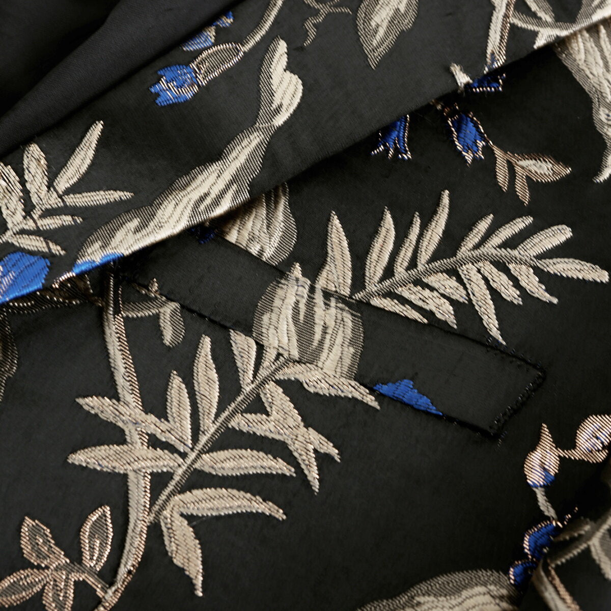 Men's Printed Lapel One Button Blazer Dark Blue