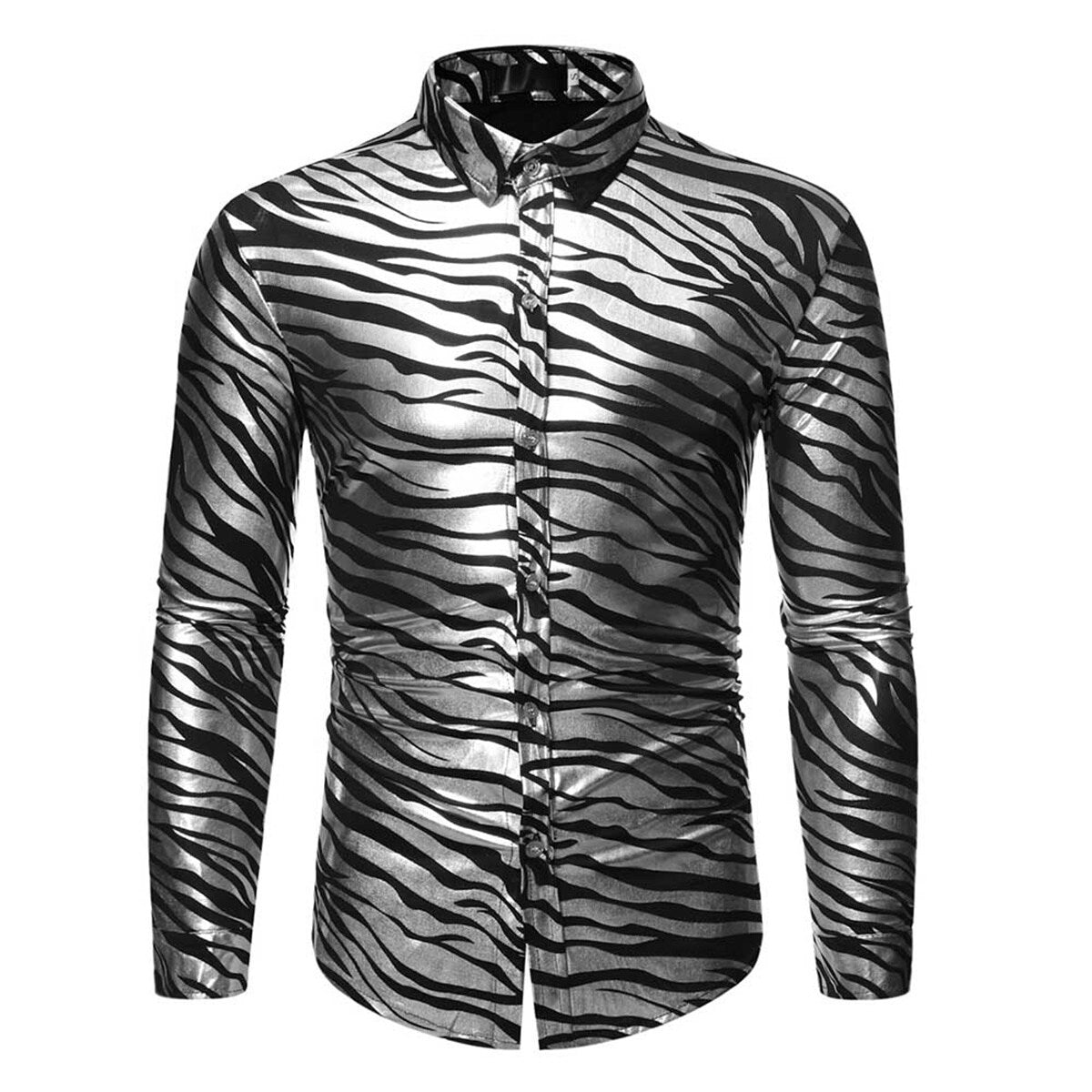 Zebra-Stripe Gilding Silver Shirt