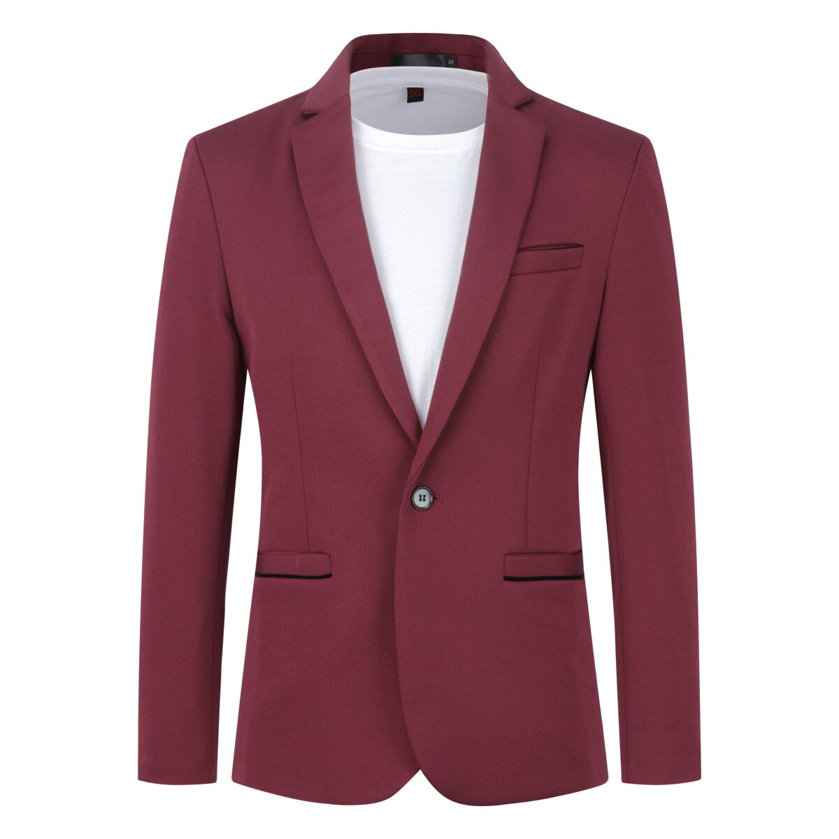Men's Suit Jacket Slim Fit Coat Business Daily Blazer Red