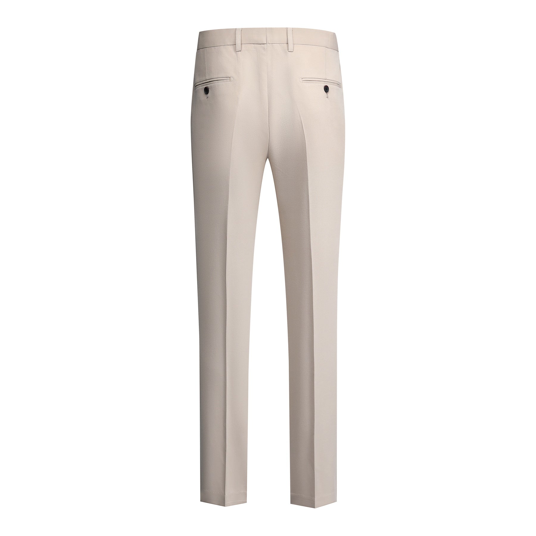 3-Piece Men's Solid 2-Button Suit Beige