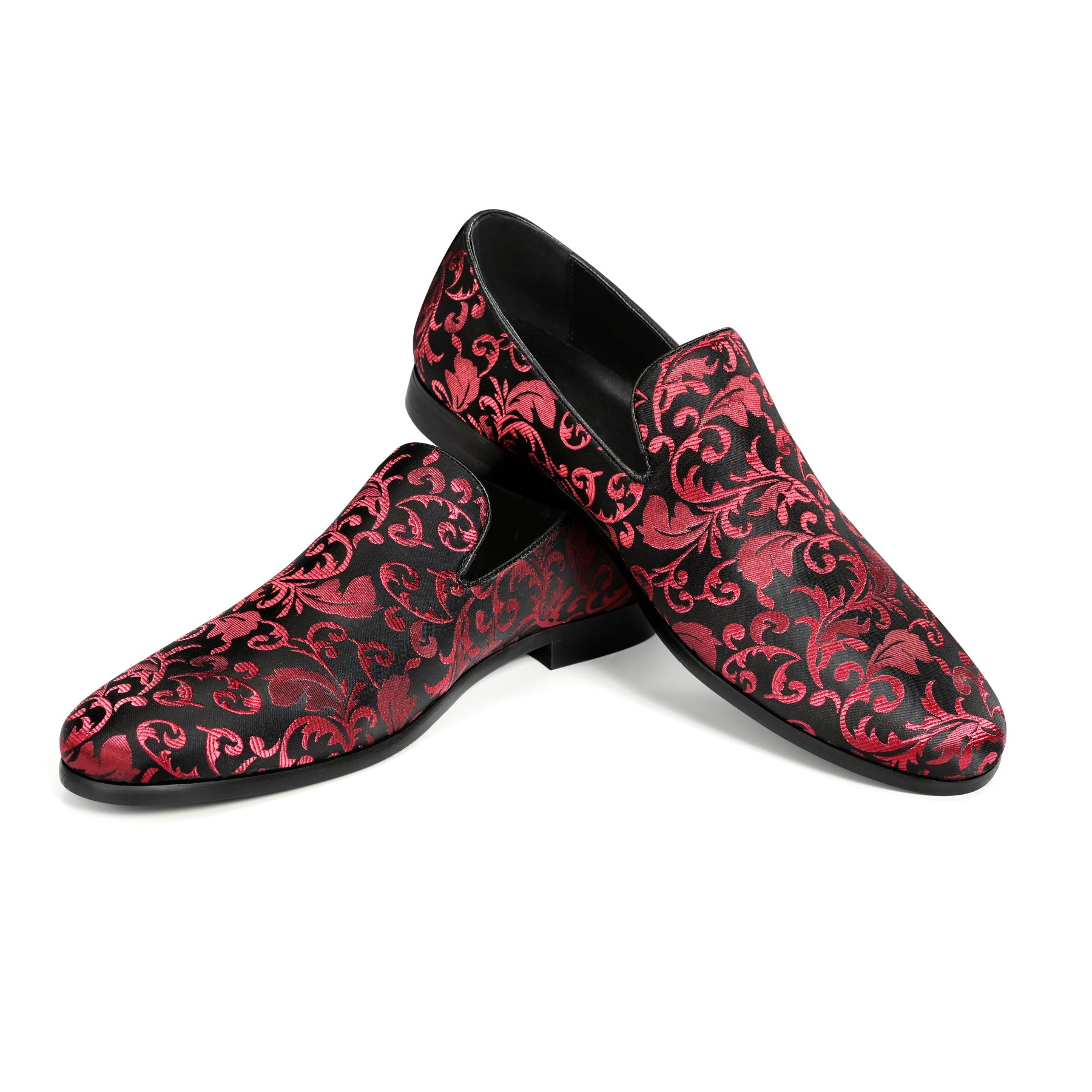 Men's Round-Toe Low-Top Loafers Red