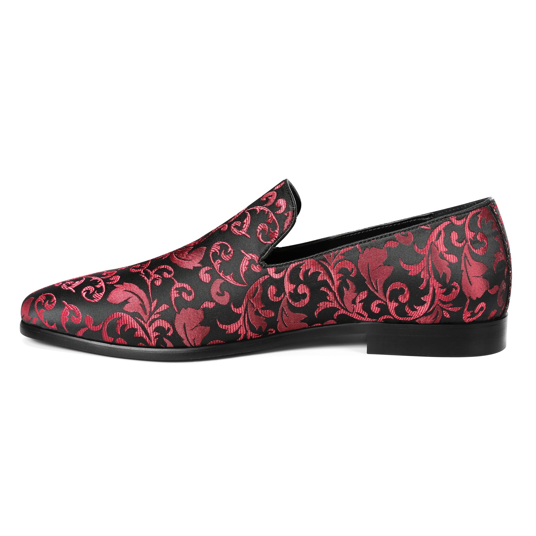 Men's Round-Toe Low-Top Loafers Red