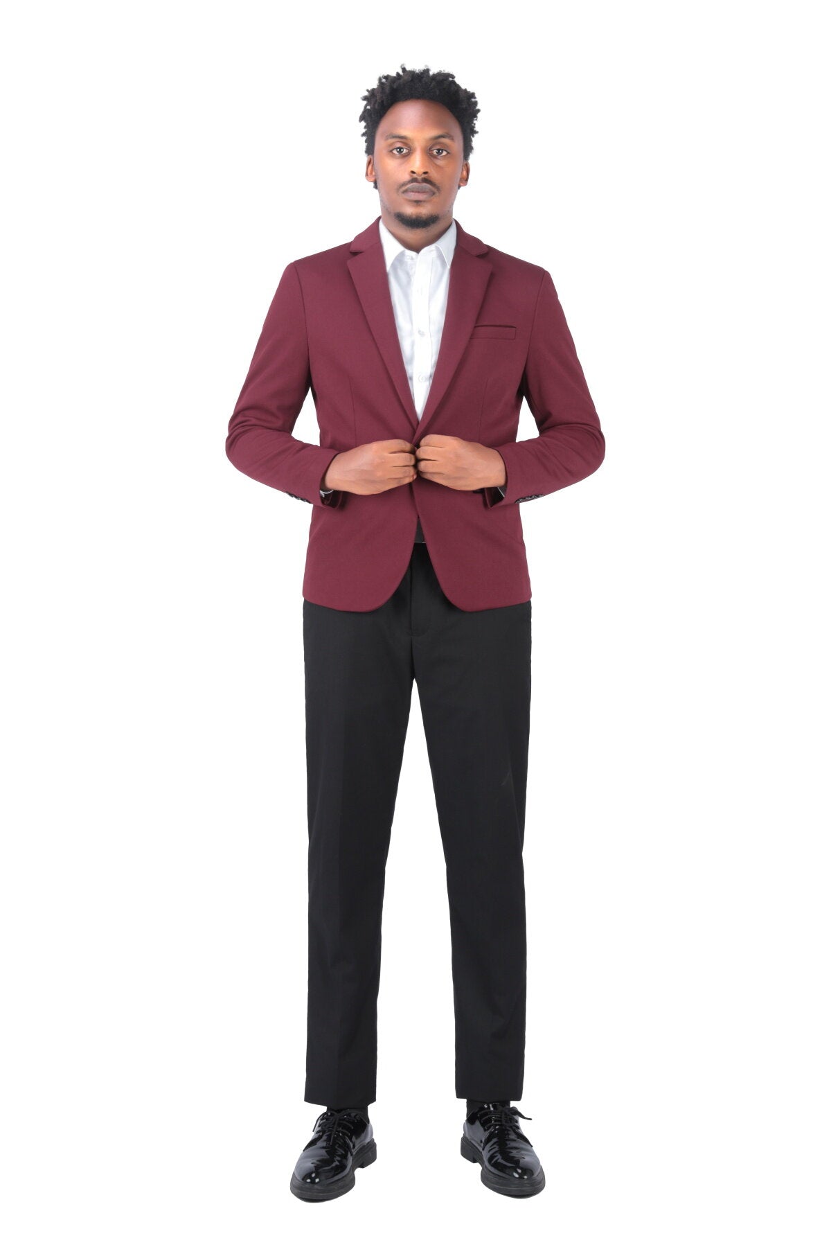 Men's Suit Jacket Sport Coat Business Red-Cloudstyle