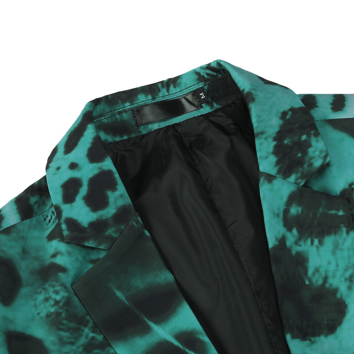 Men's Casual Leopard Print Blazer Green