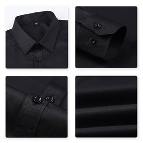 Slim Fit Turn-Down Collar Shirt Black