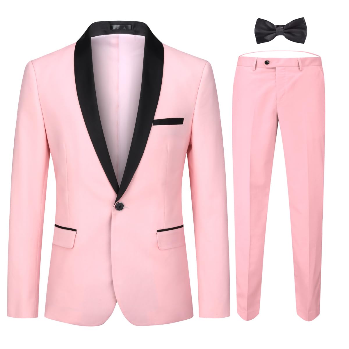 Cloudstyle Mens Tux Suits 2-Piece Shawl Collar Solid Prom Party Sets