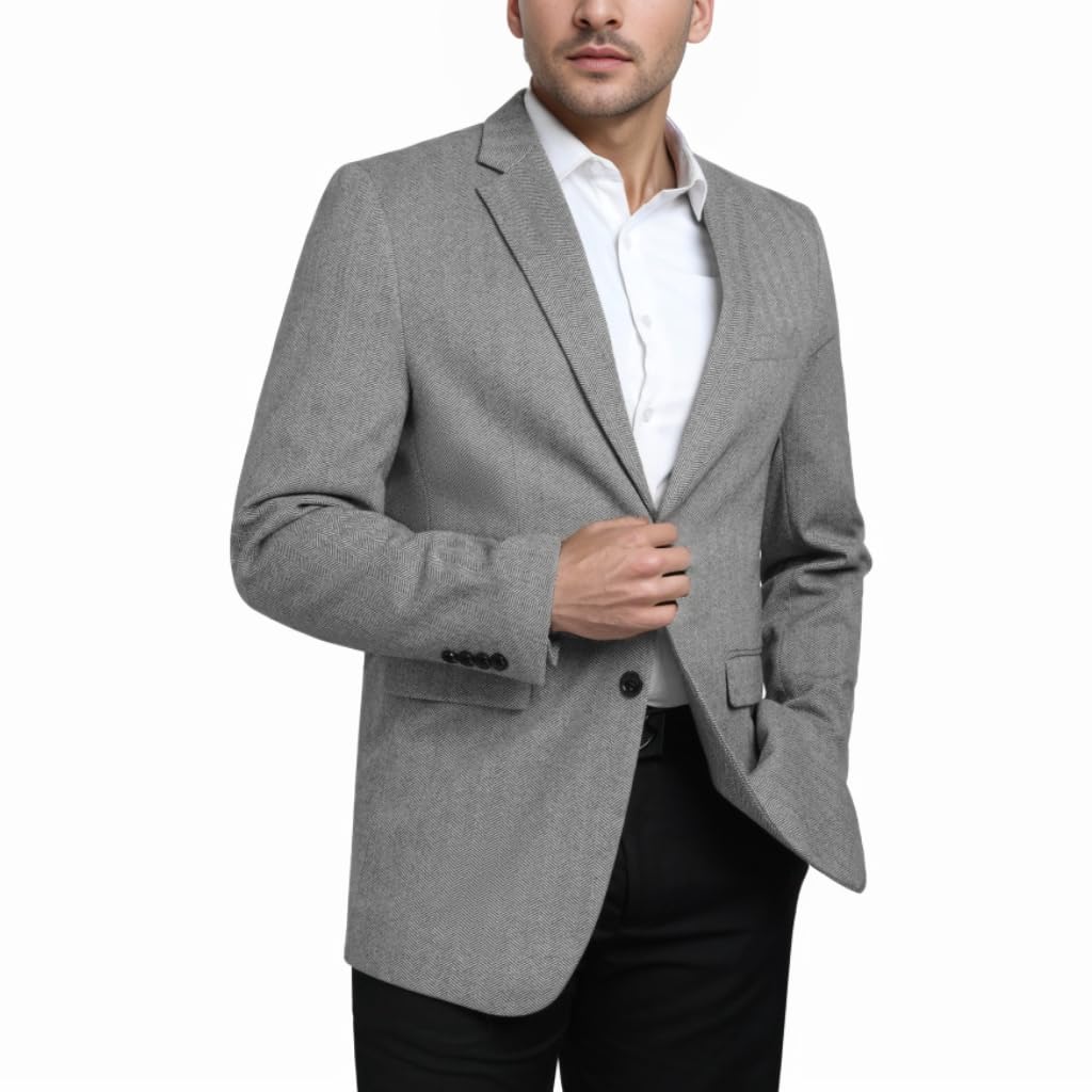 Mens Casual 2 Buttons Slim Fit Jacket Blazer Sport Coat