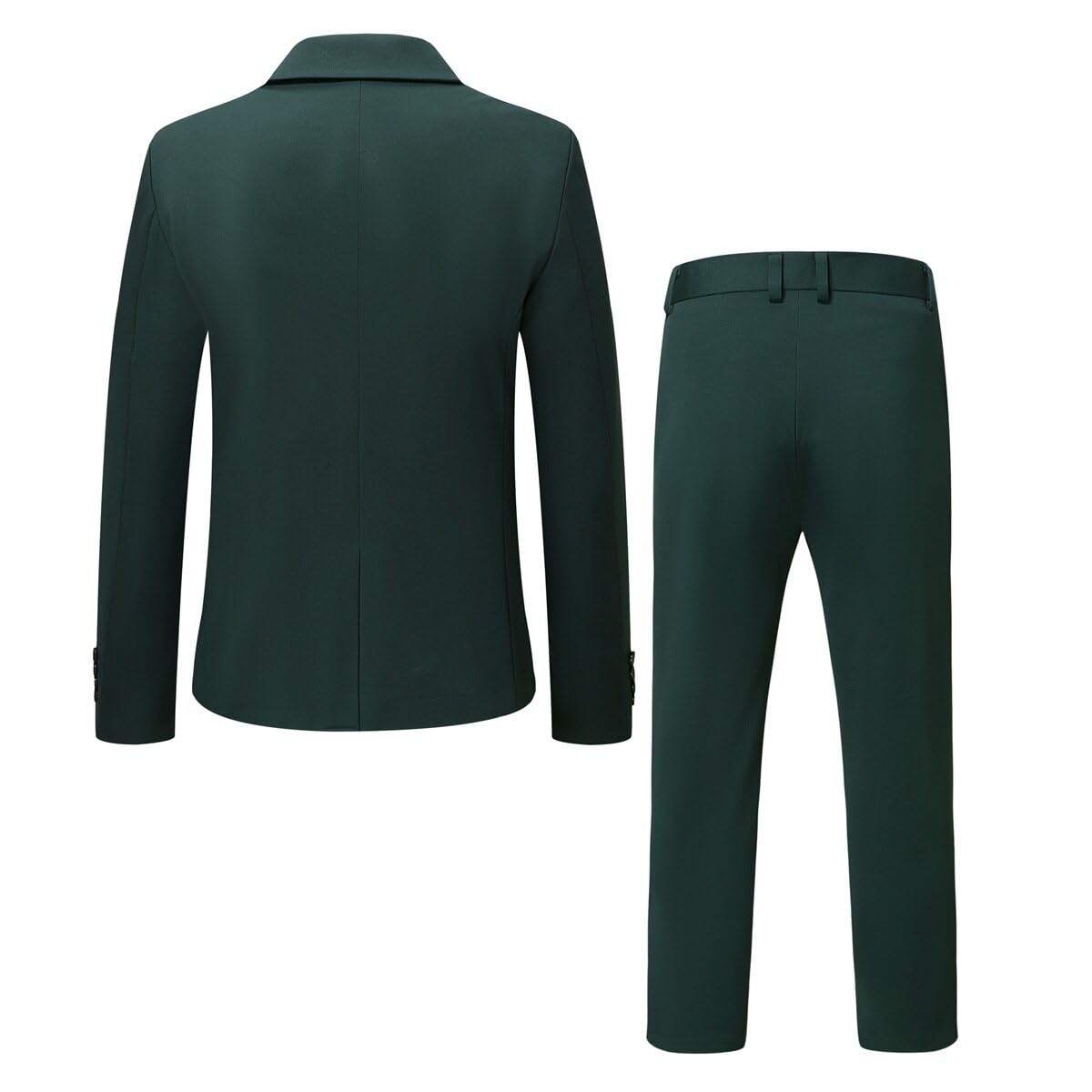 Cloudstyle Mens 2 Piece Suits Casual 1 Button Suit Sets Green
