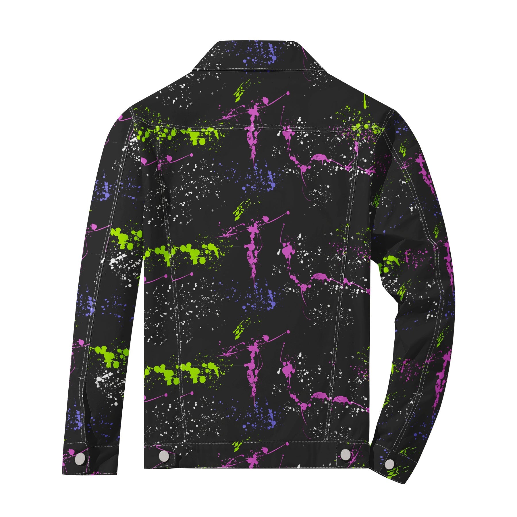 Men's Denim Jacket with Lapel Print Camouflage Green WHOLESALE