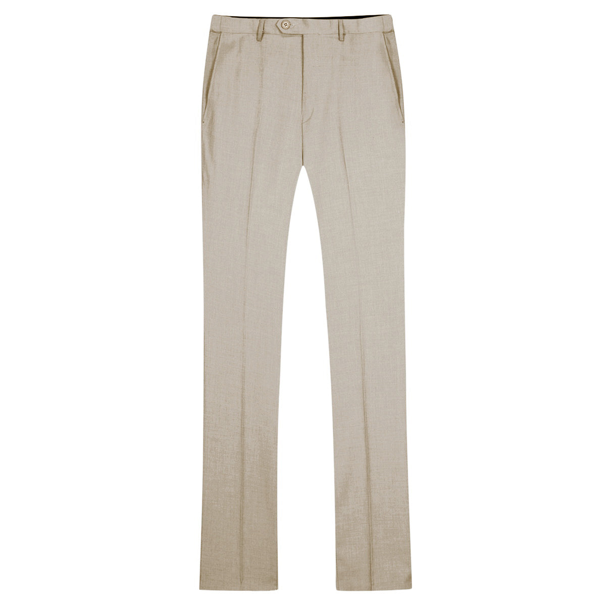 3-Piece One Button Formal Suit Beige Suit