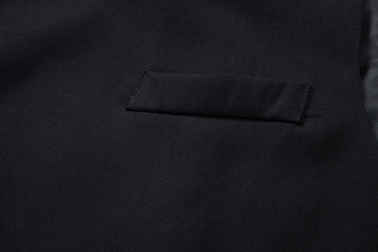 Men's solid color single-breasted slanted placket vest black