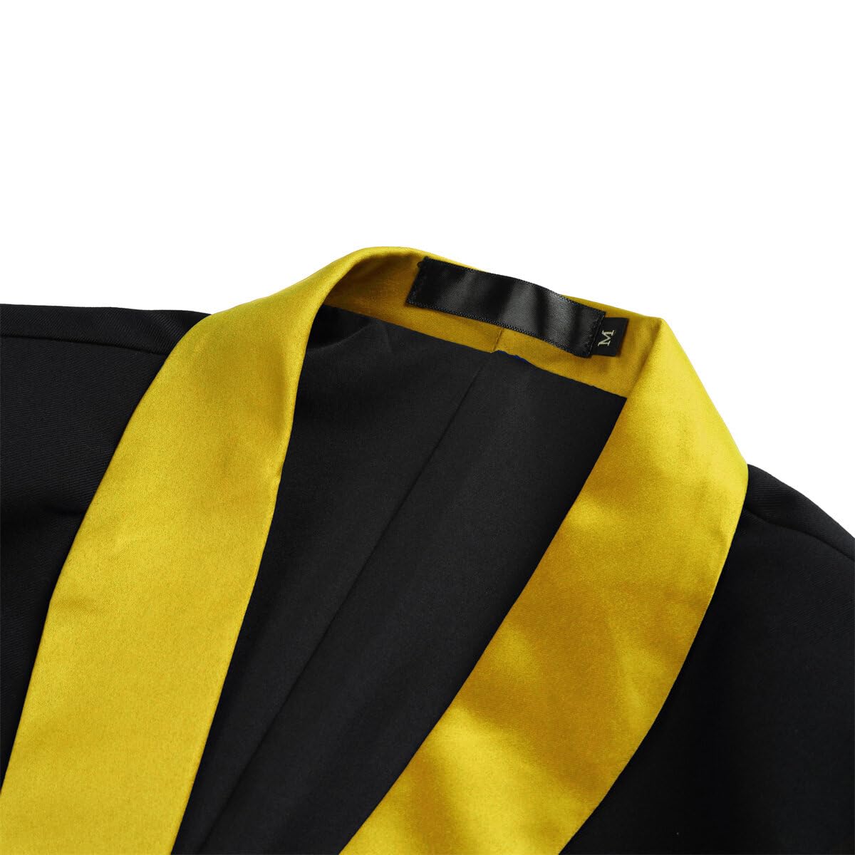 Cloudstyle Mens Tux Suits 2-Piece Shawl Collar Solid Prom Party Sets White & Yellow