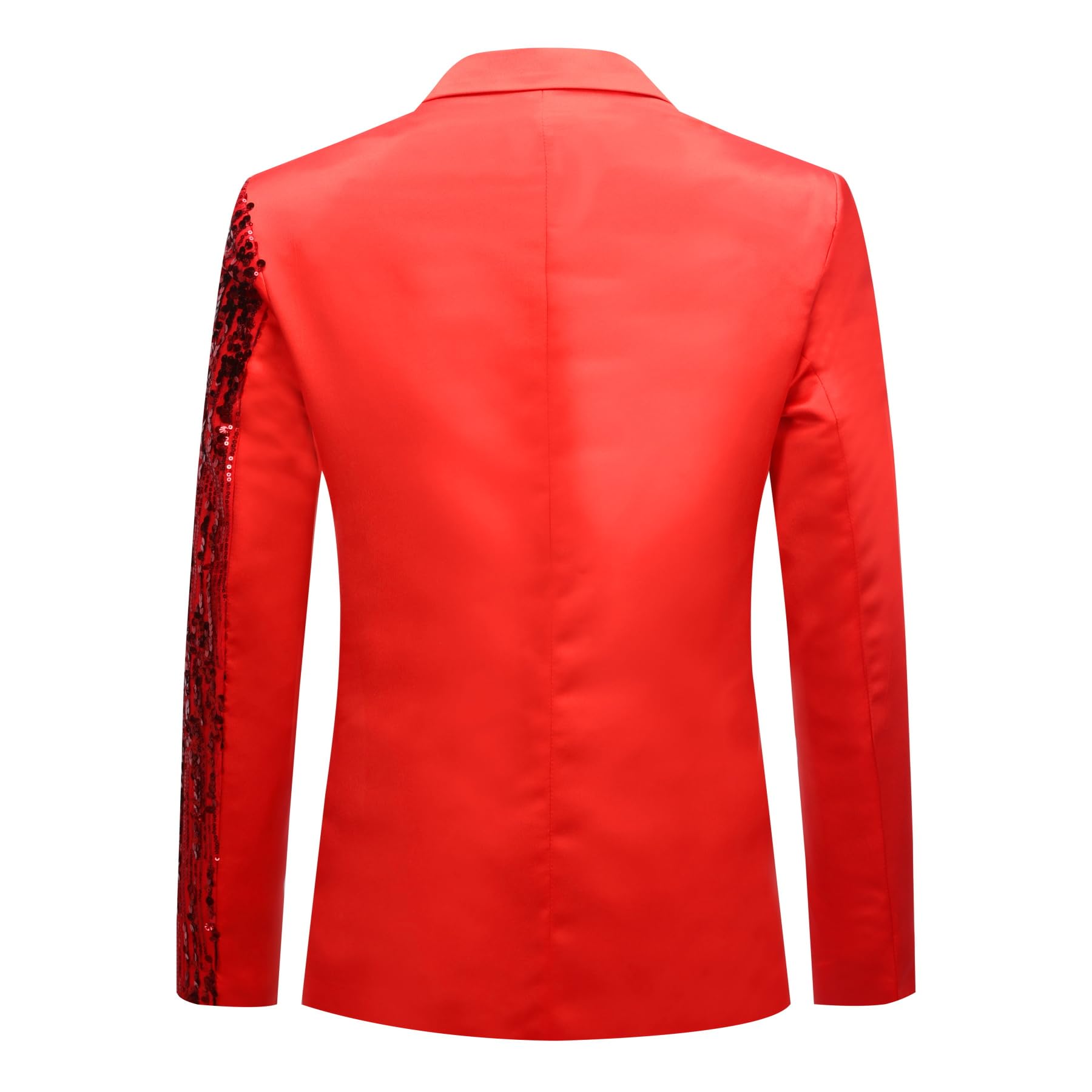 Cloudstyle Mens Stylish Dinner Tux Dress Blazer Slim Fit Sequin Blue & Red