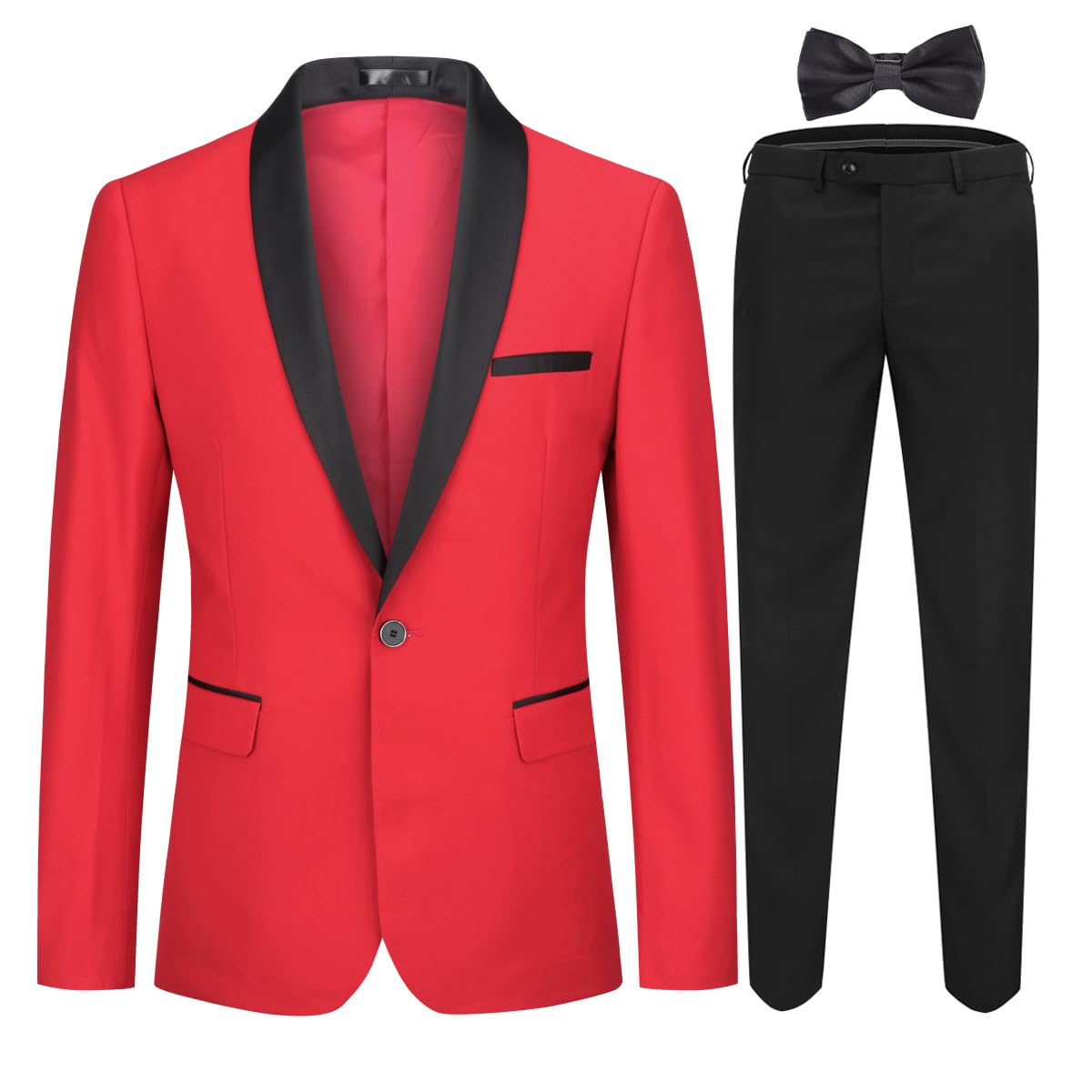 Cloudstyle Mens Tux Suits 2-Piece Shawl Collar Solid Prom Party Sets