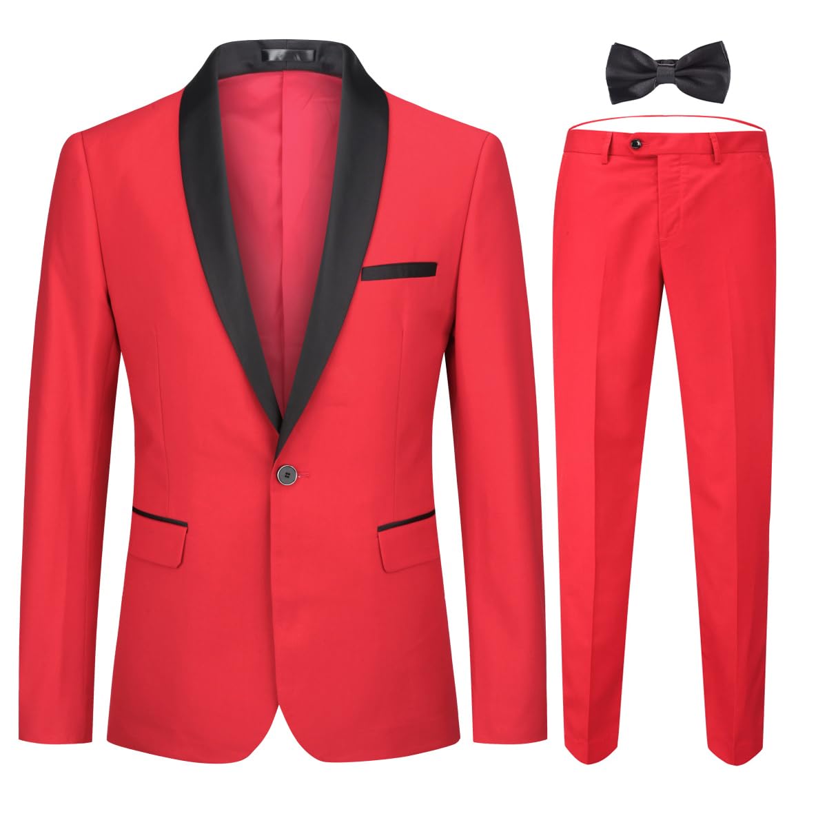 Cloudstyle Mens Tux Suits 2-Piece Shawl Collar Solid Prom Party Sets