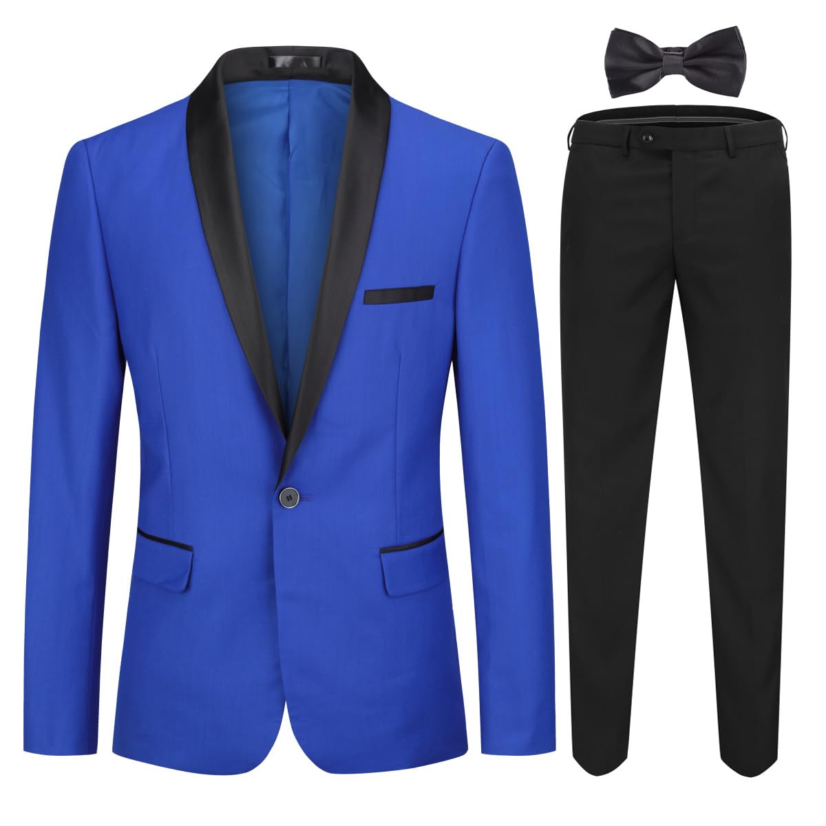 Cloudstyle Mens Tux Suits 2-Piece Shawl Collar Solid Prom Party Sets