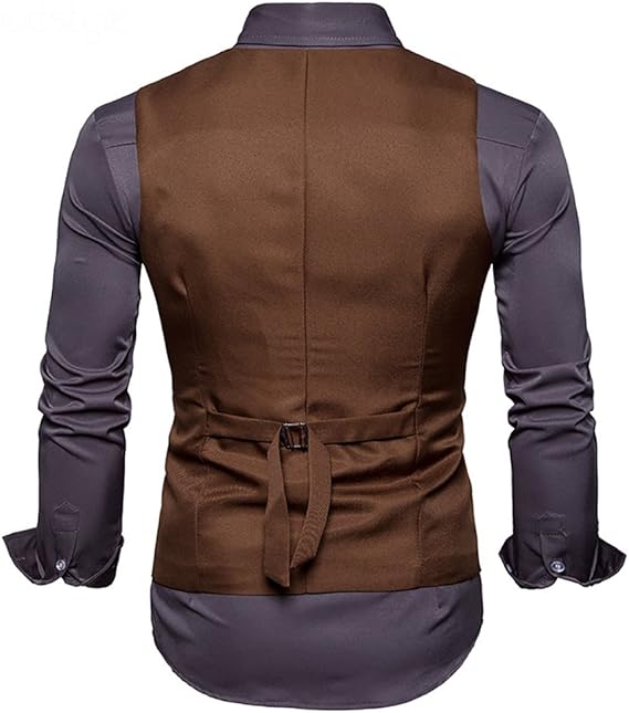 Slim Fit Durable Casual Vest Coffee