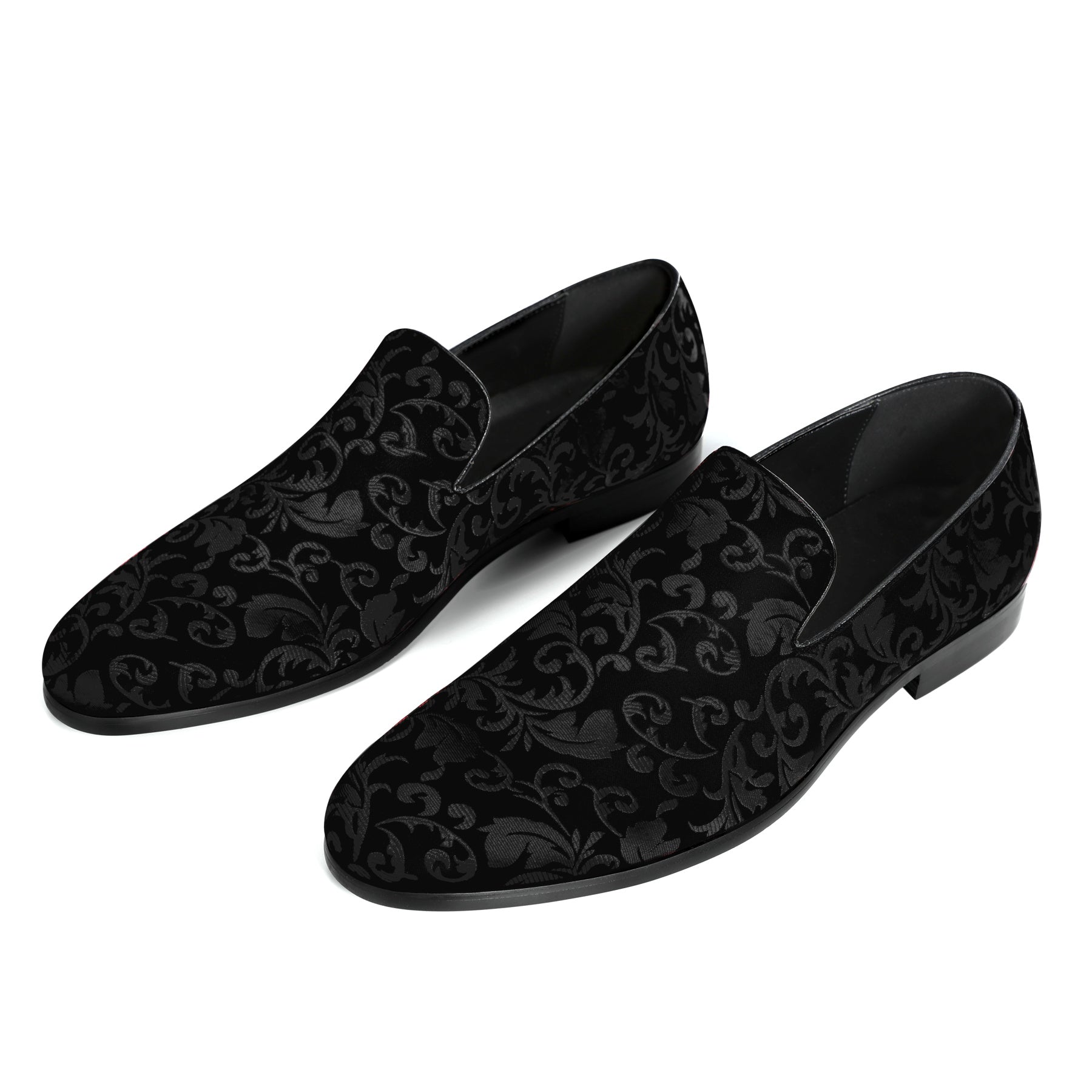 Men's Round-Toe Low-Top Loafers Black