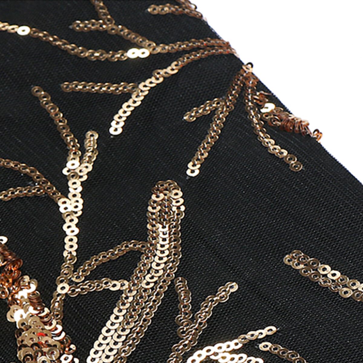 Cloudstyle Mens 2-Piece Suit 1 Button Prom Suit Stylish Sequin Dinner Tux Black