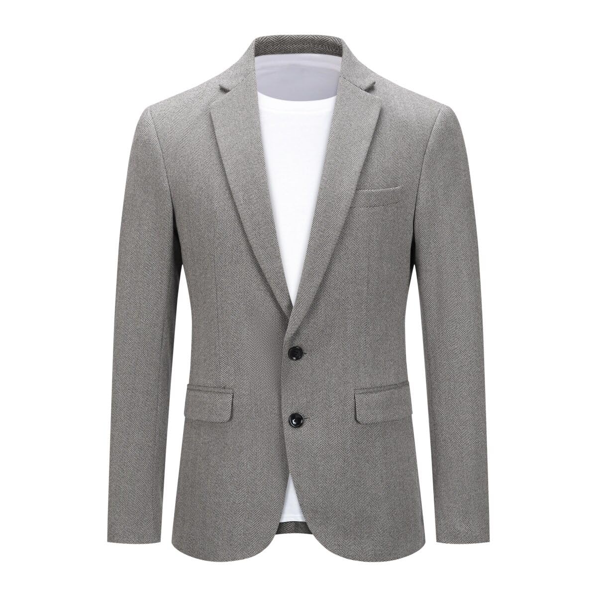 Mens Casual 2 Buttons Slim Fit Jacket Blazer Sport Coat