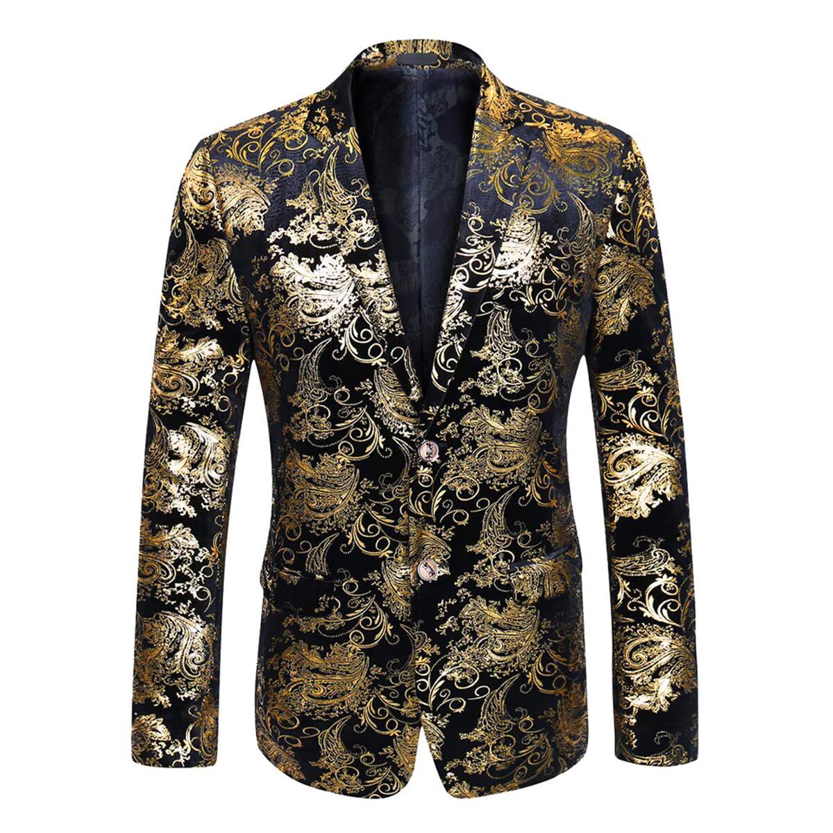 Cloudstyle Mens 2-Piece Dress Suit Floral Slim Fit 2-Button Tuxedo