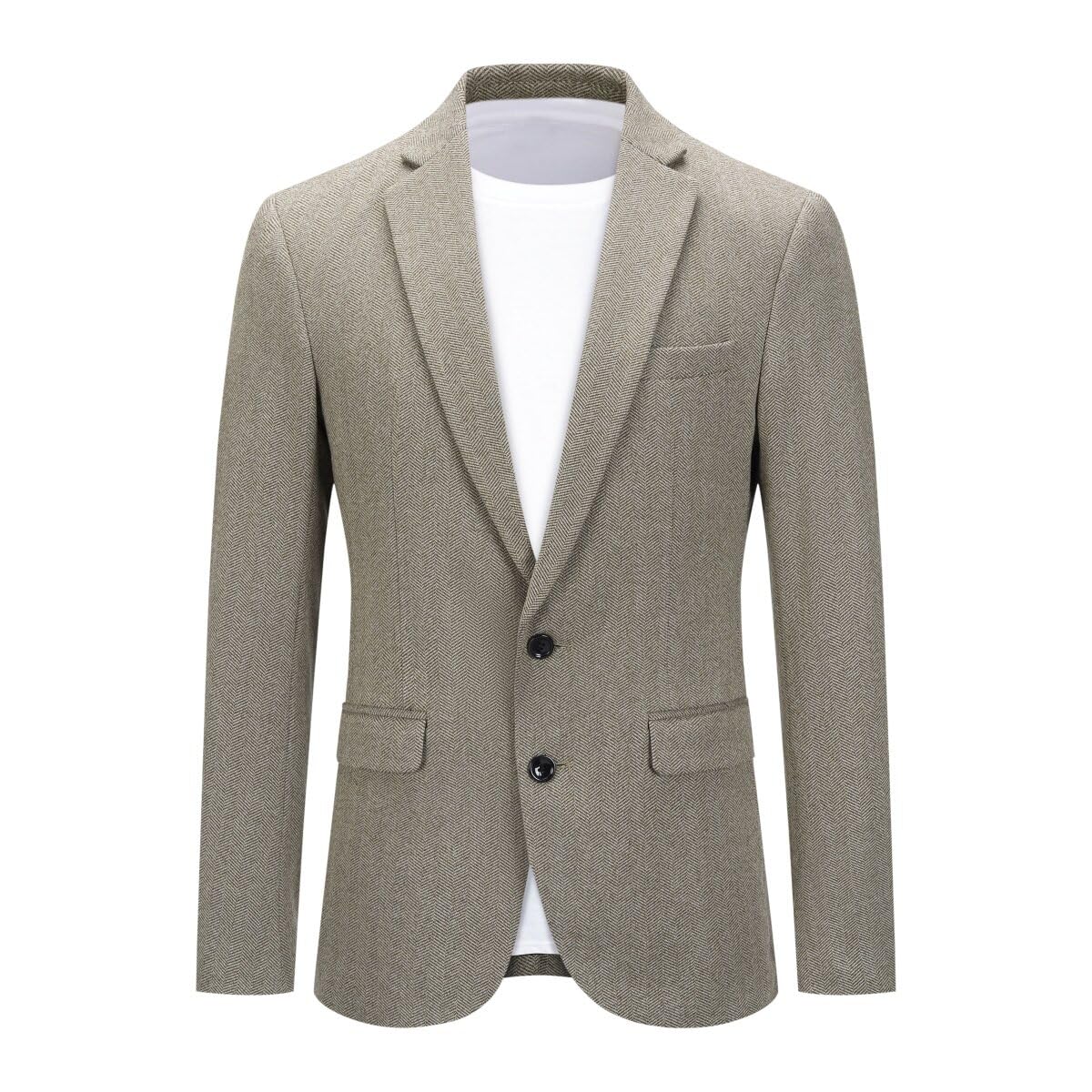 Mens Casual 2 Buttons Slim Fit Jacket Blazer Sport Coat