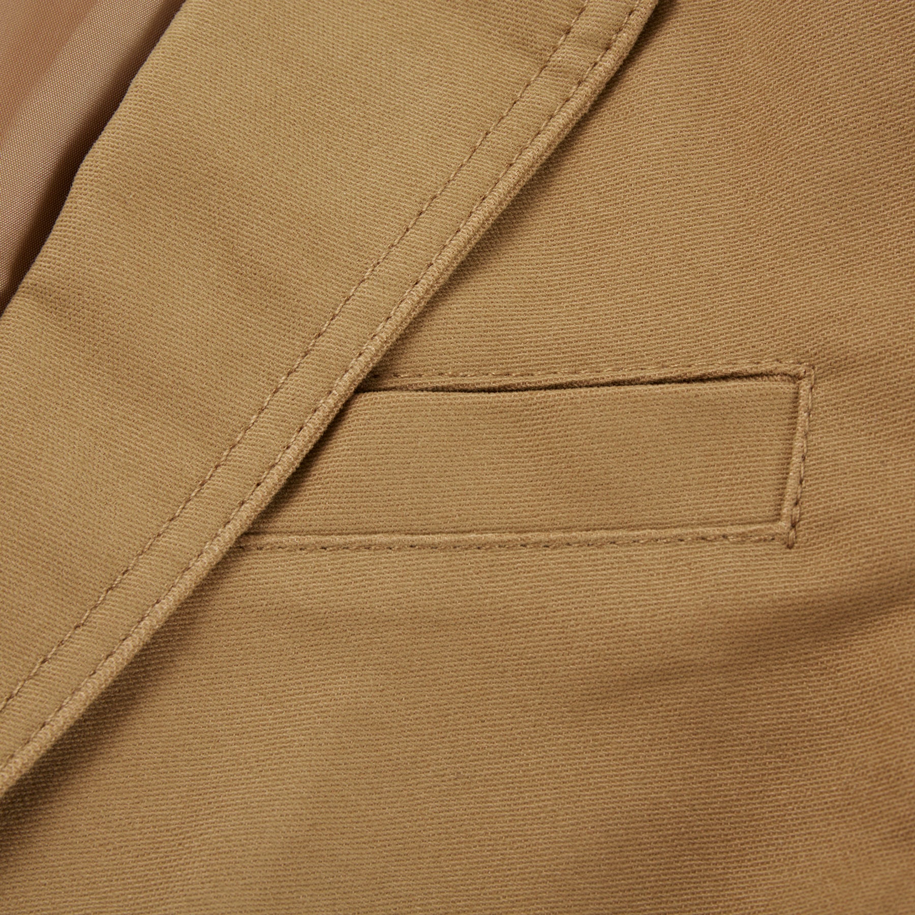 Cotton Light Khaki Jacket Two-Button Casual Blazer