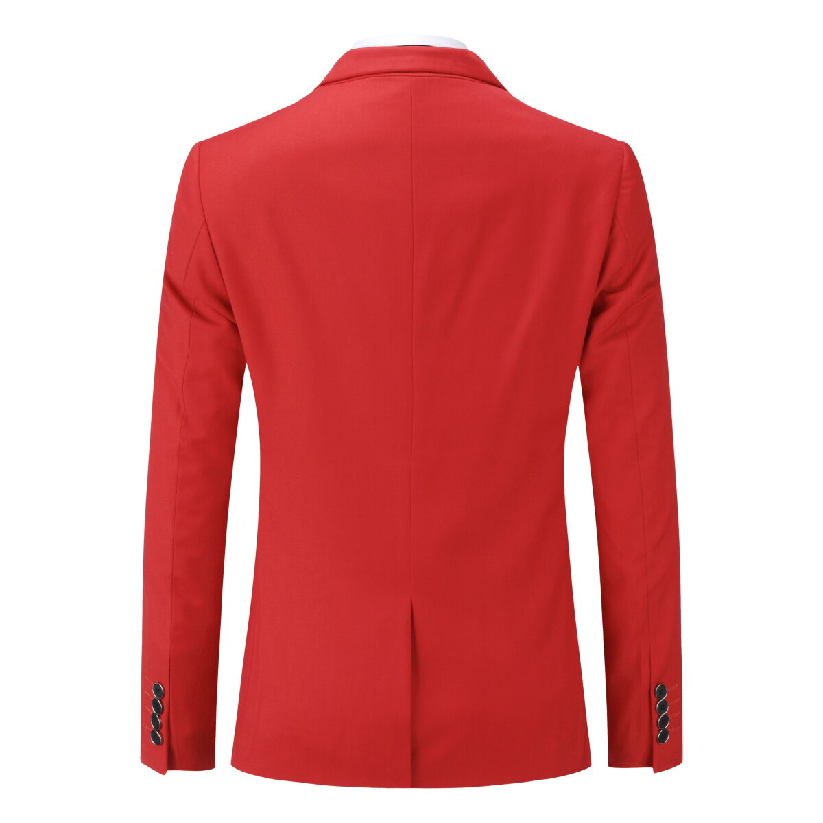 Mens 3 Piece Dress Suit Formal Casual Tux Vest Trousers Red