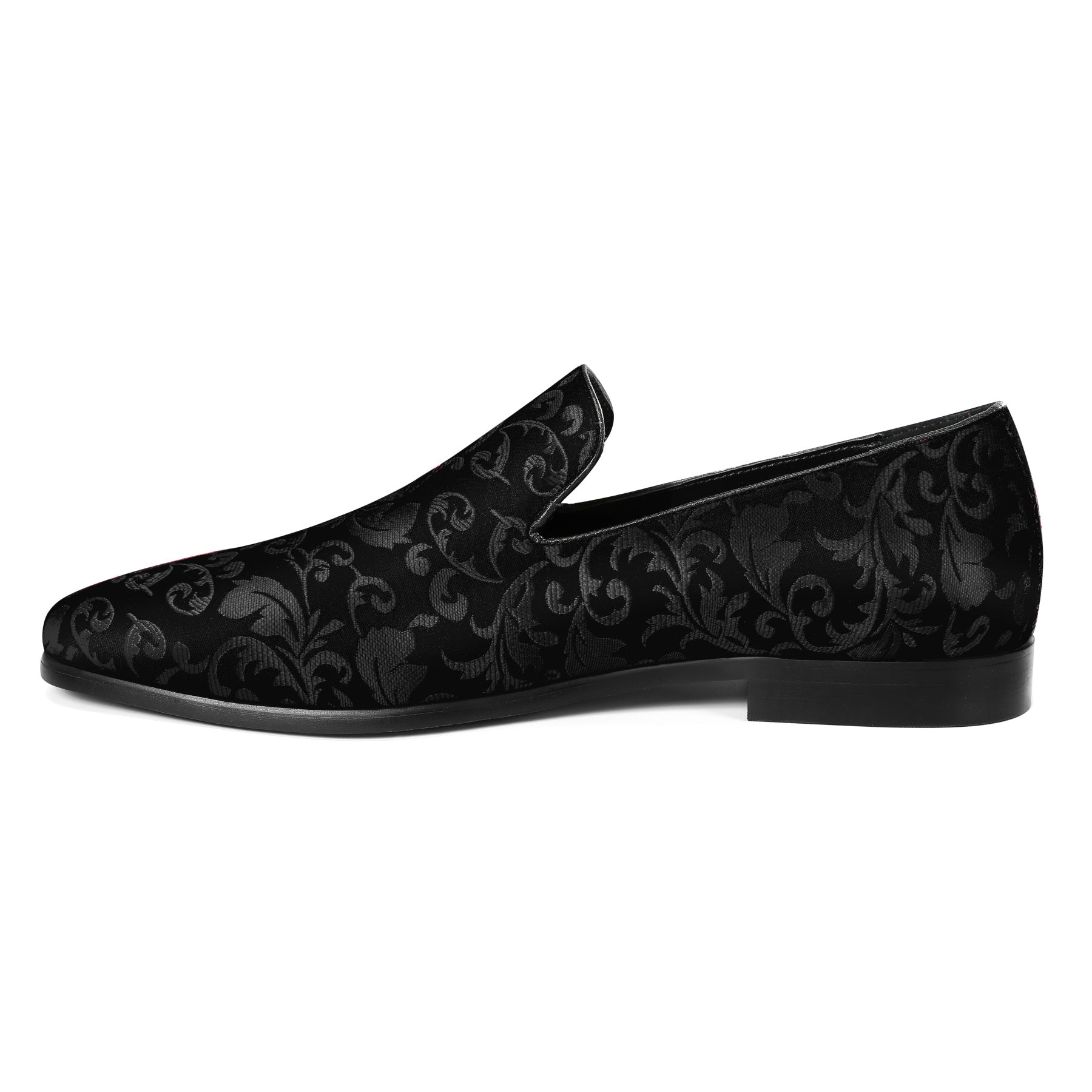 Men's Round-Toe Low-Top Loafers Black