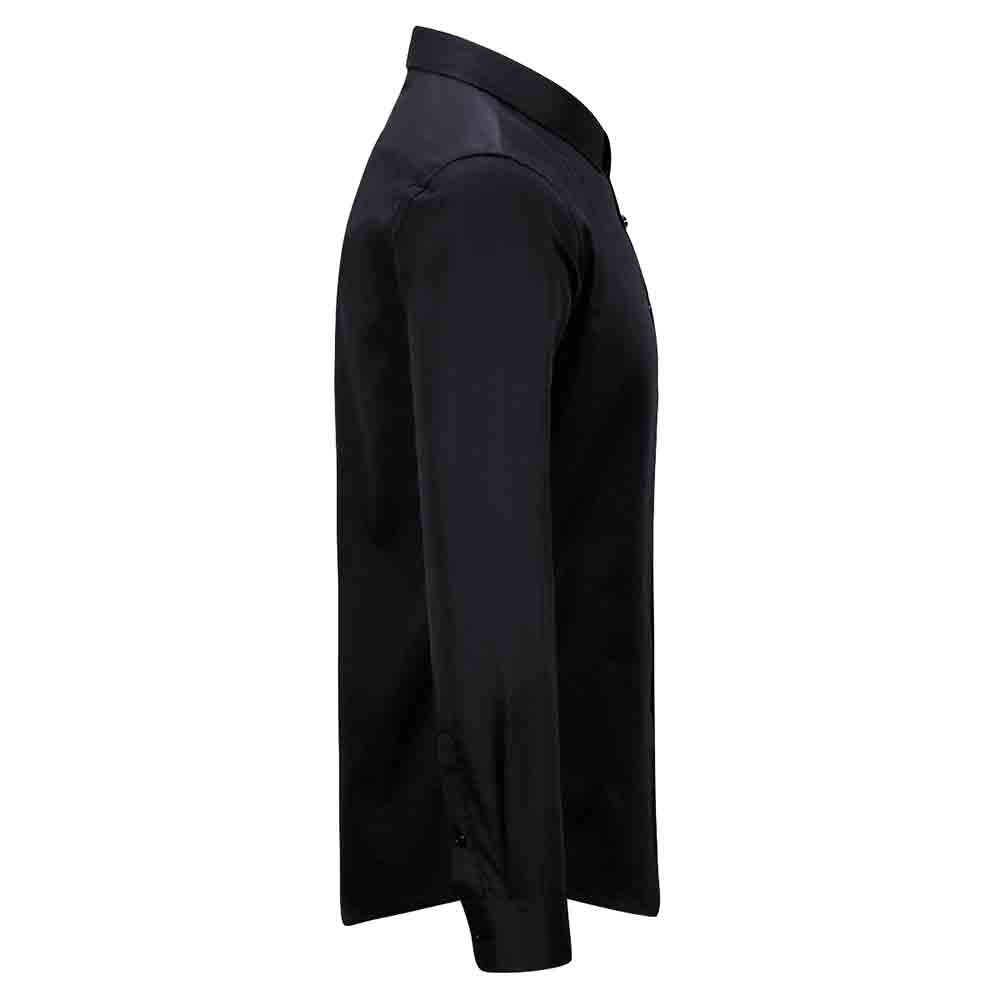Slim Fit Turn-Down Collar Shirt Black