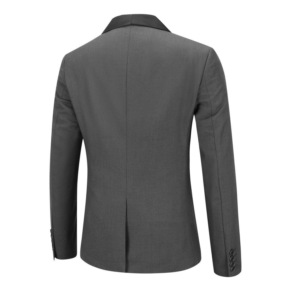 Slim Fit One Button Casual Grey 3-Piece Suit