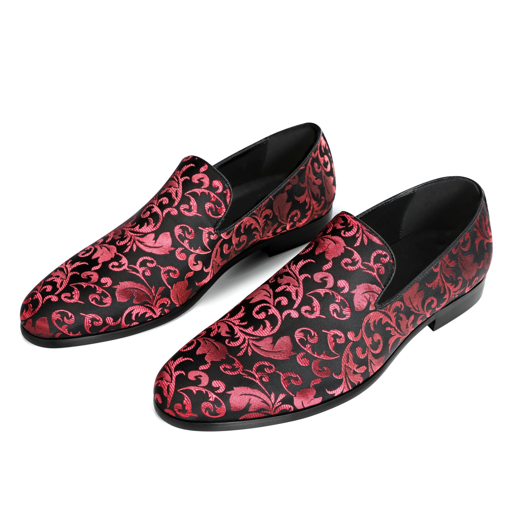Men's Round-Toe Low-Top Loafers Red