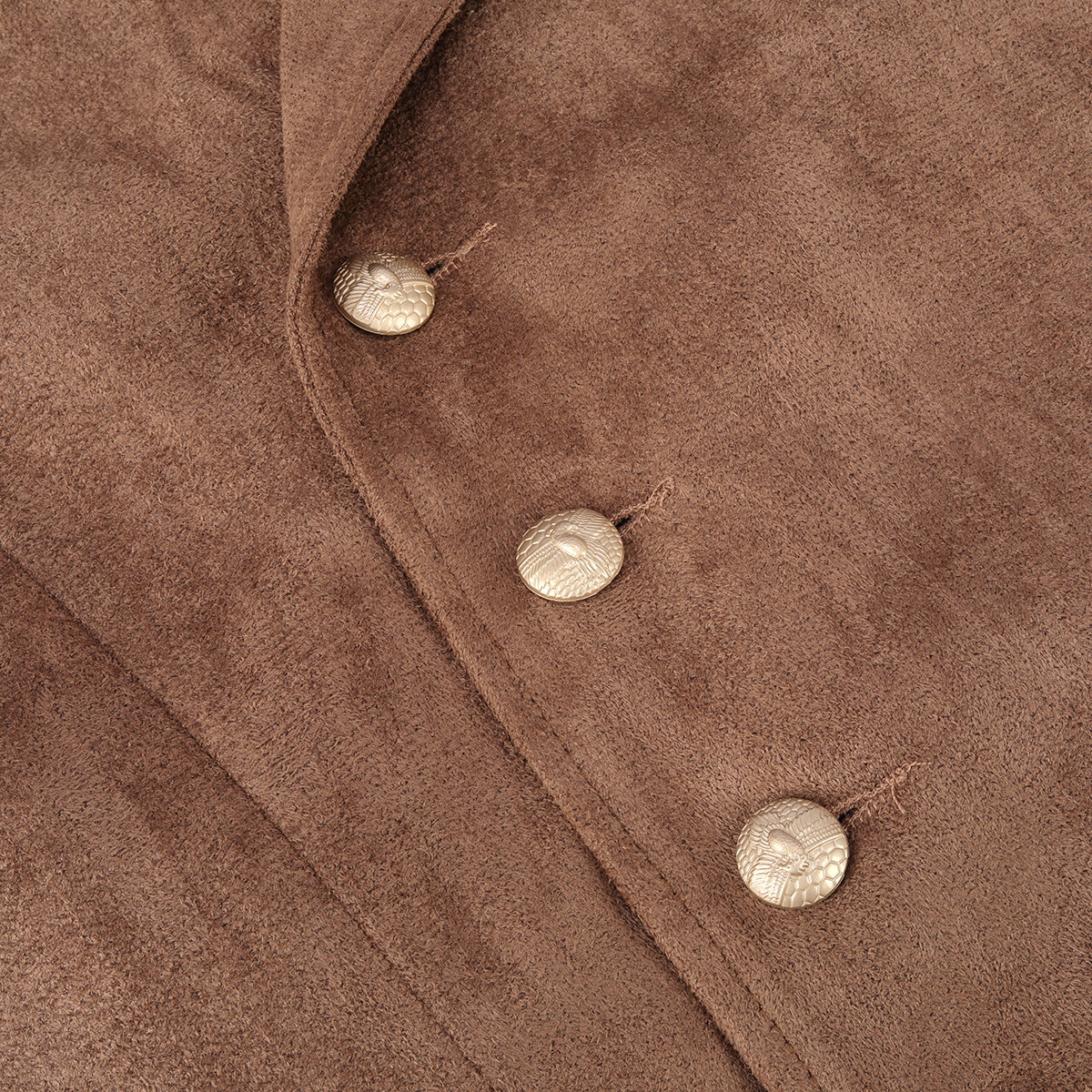 Double Breasted Velvet Gothic Steampunk Brown Vest