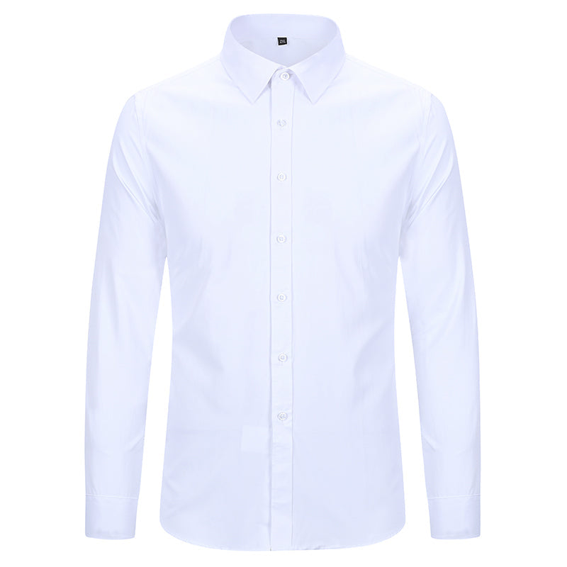 Slim Fit Turn-Down Collar Shirt White