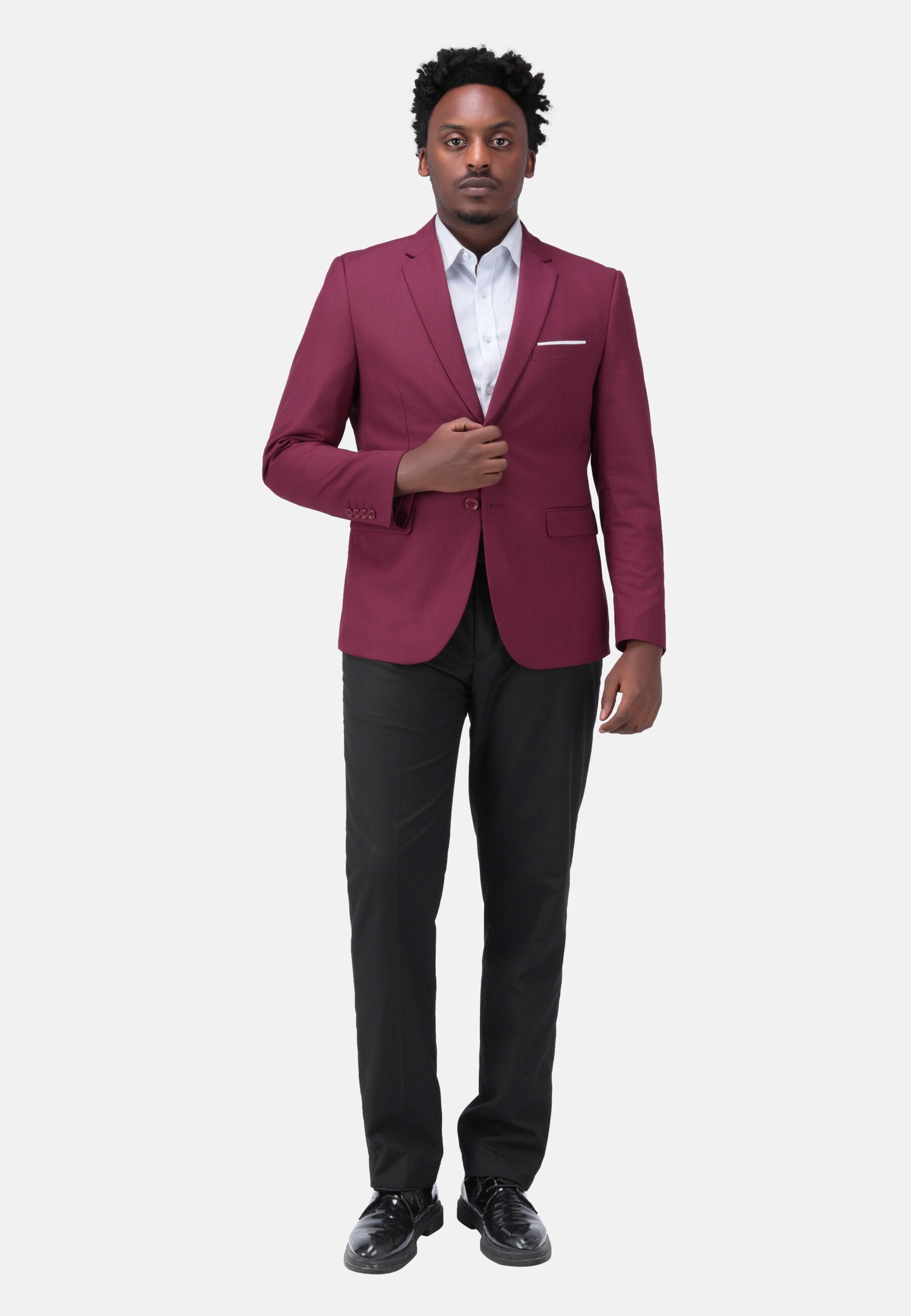 Classic Red Blazer Two Buttons Blazer