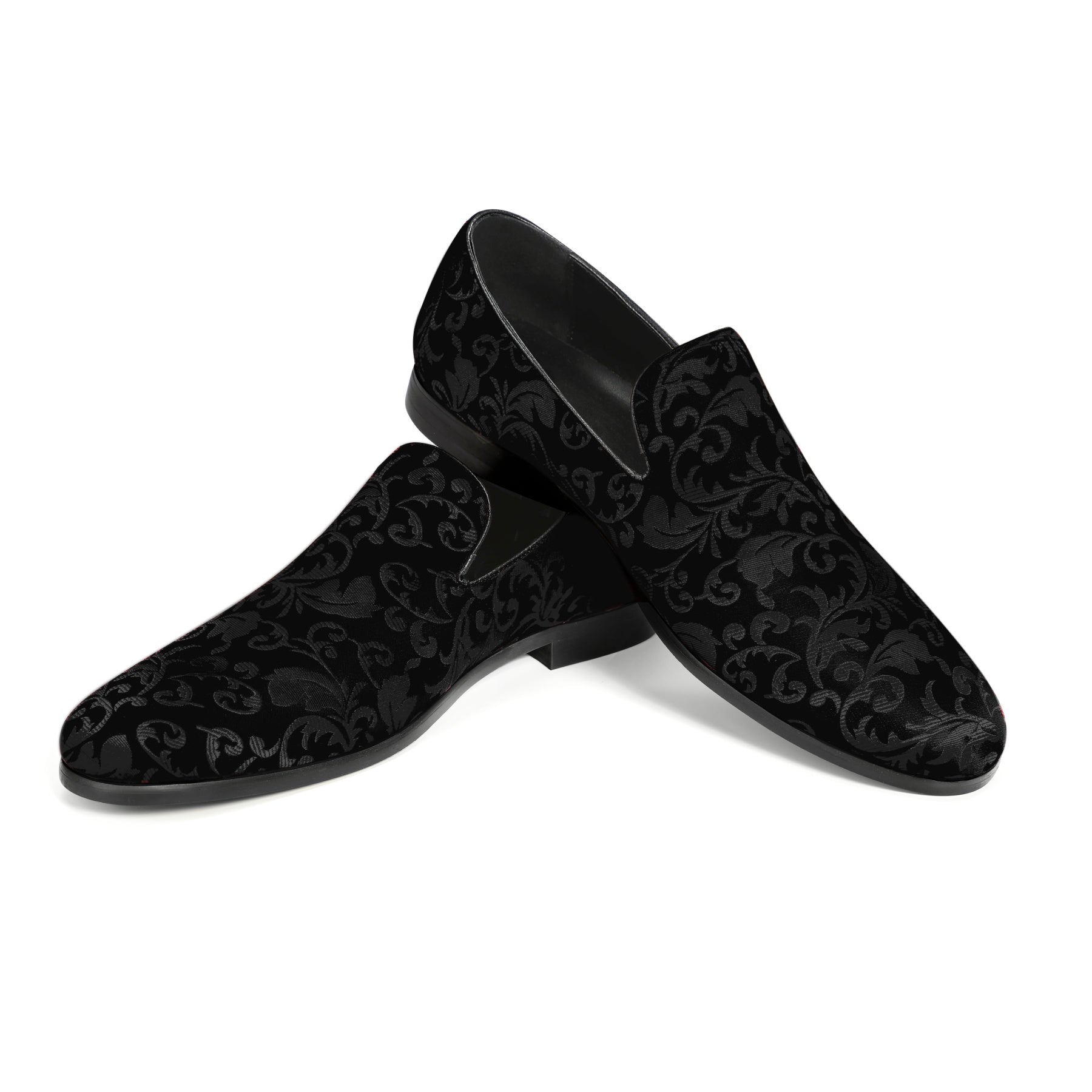 Men's Round-Toe Low-Top Loafers Black