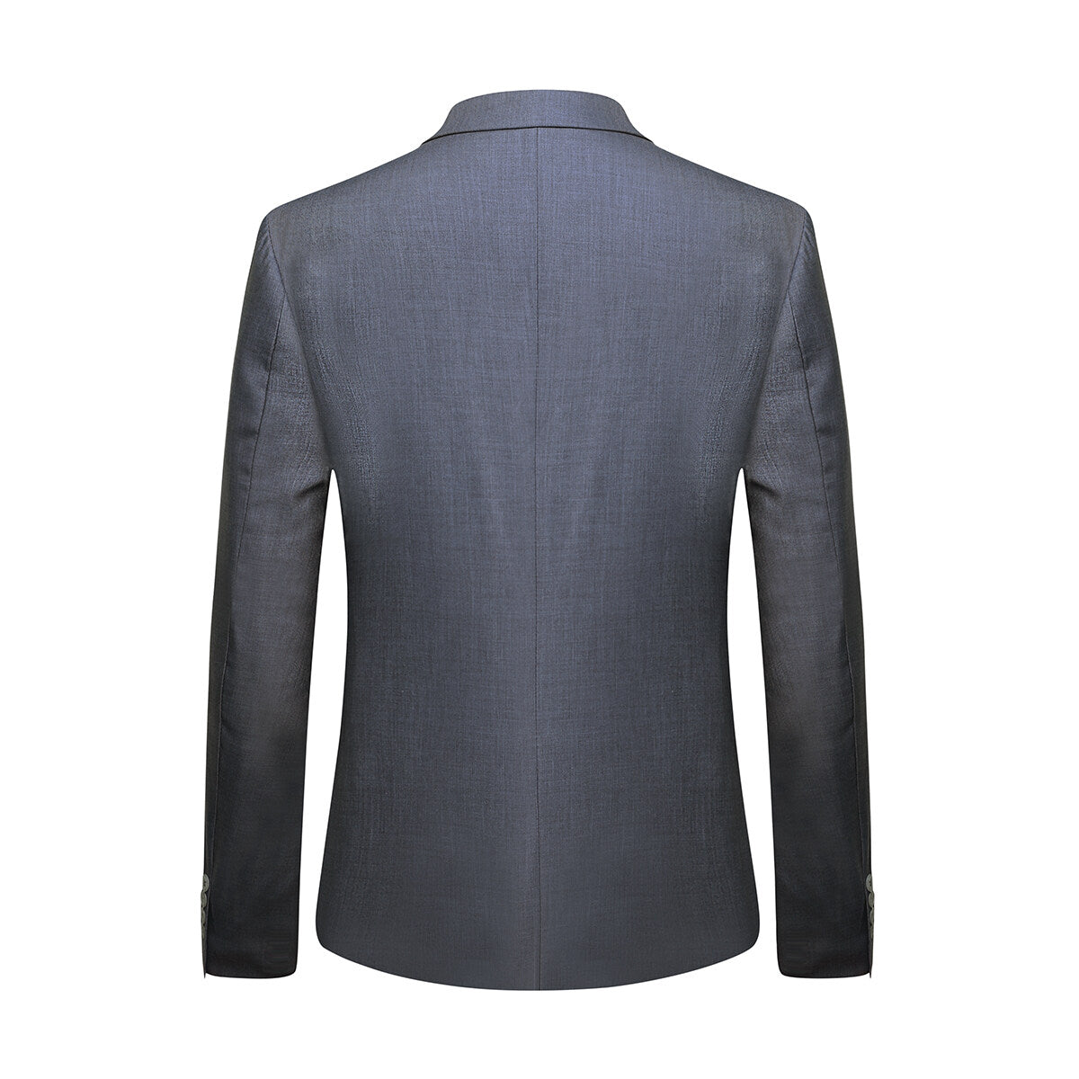 Slim Fit 2 Piece Suit 2 Button Formal Business Wedding Solid Suits Grey