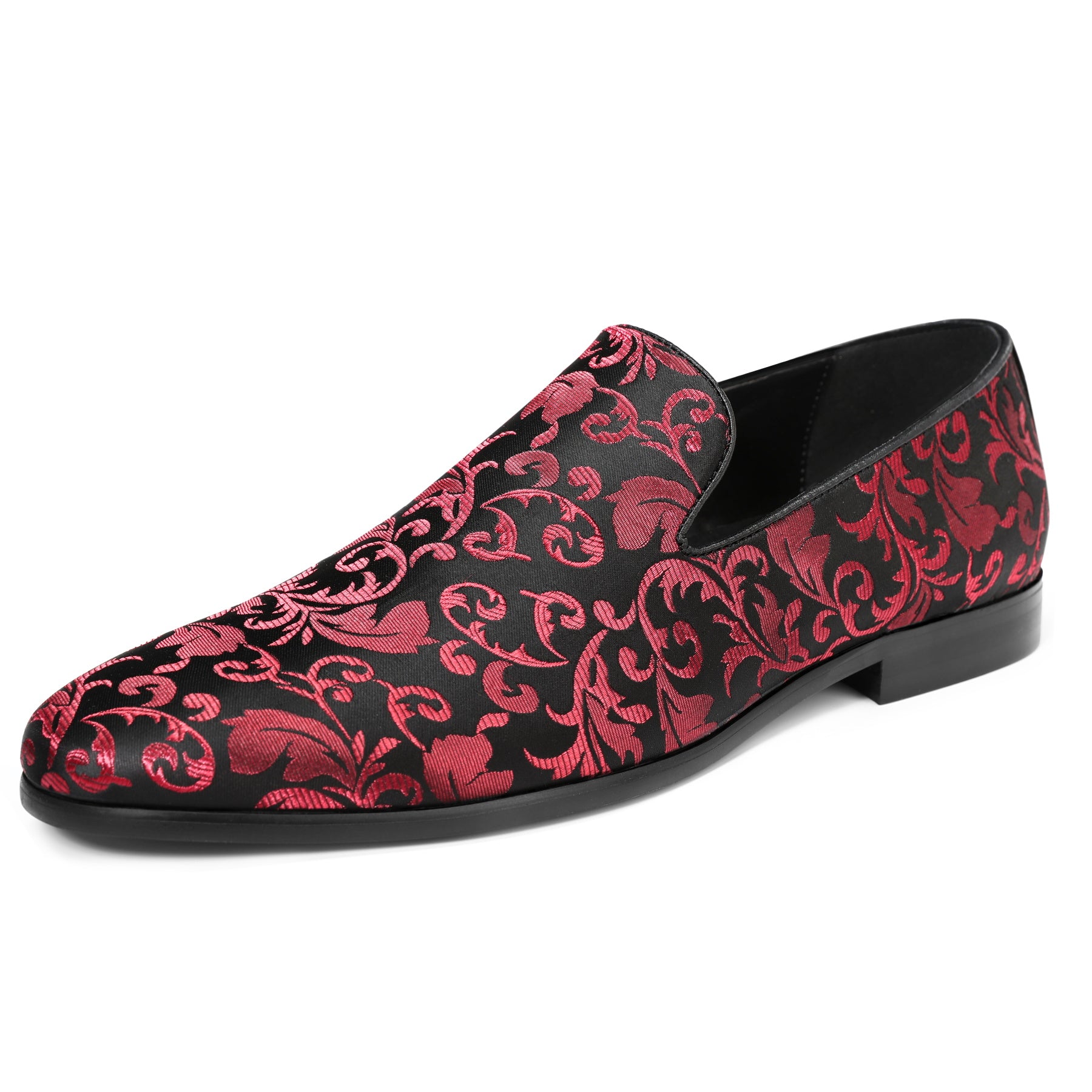 Men's Round-Toe Low-Top Loafers Red