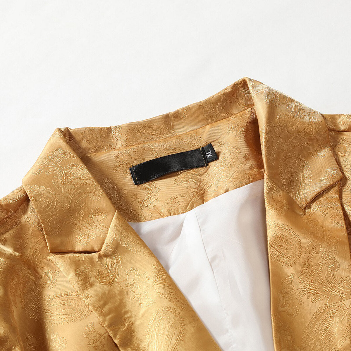 Men's Casual Comfortable Daily Lapel Printed Blazer Gold