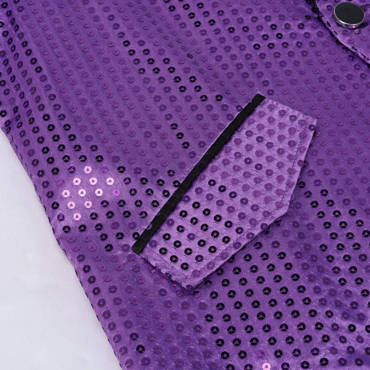 Purple Sequin Decorated Swallowtail Coat