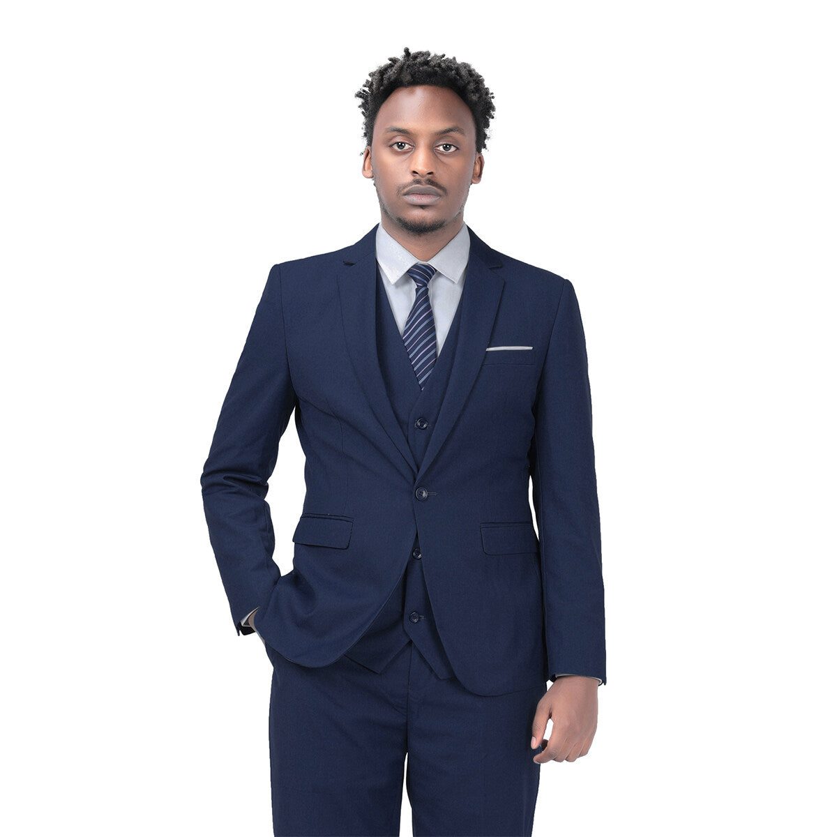 Navy Stylish Blazer One Button Casual Blazer