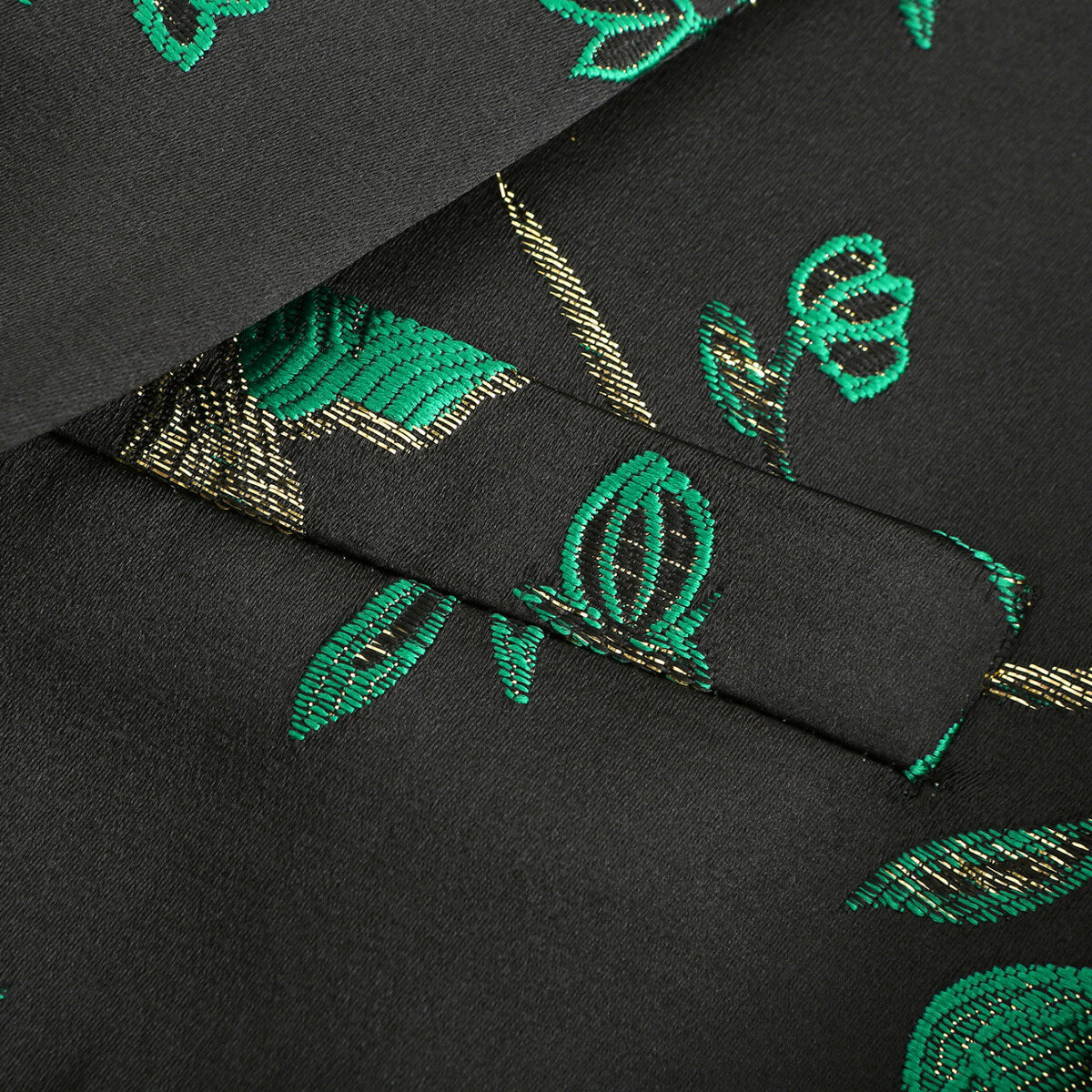 Men's One Button Notched Lapel Embroidered Blazer Green