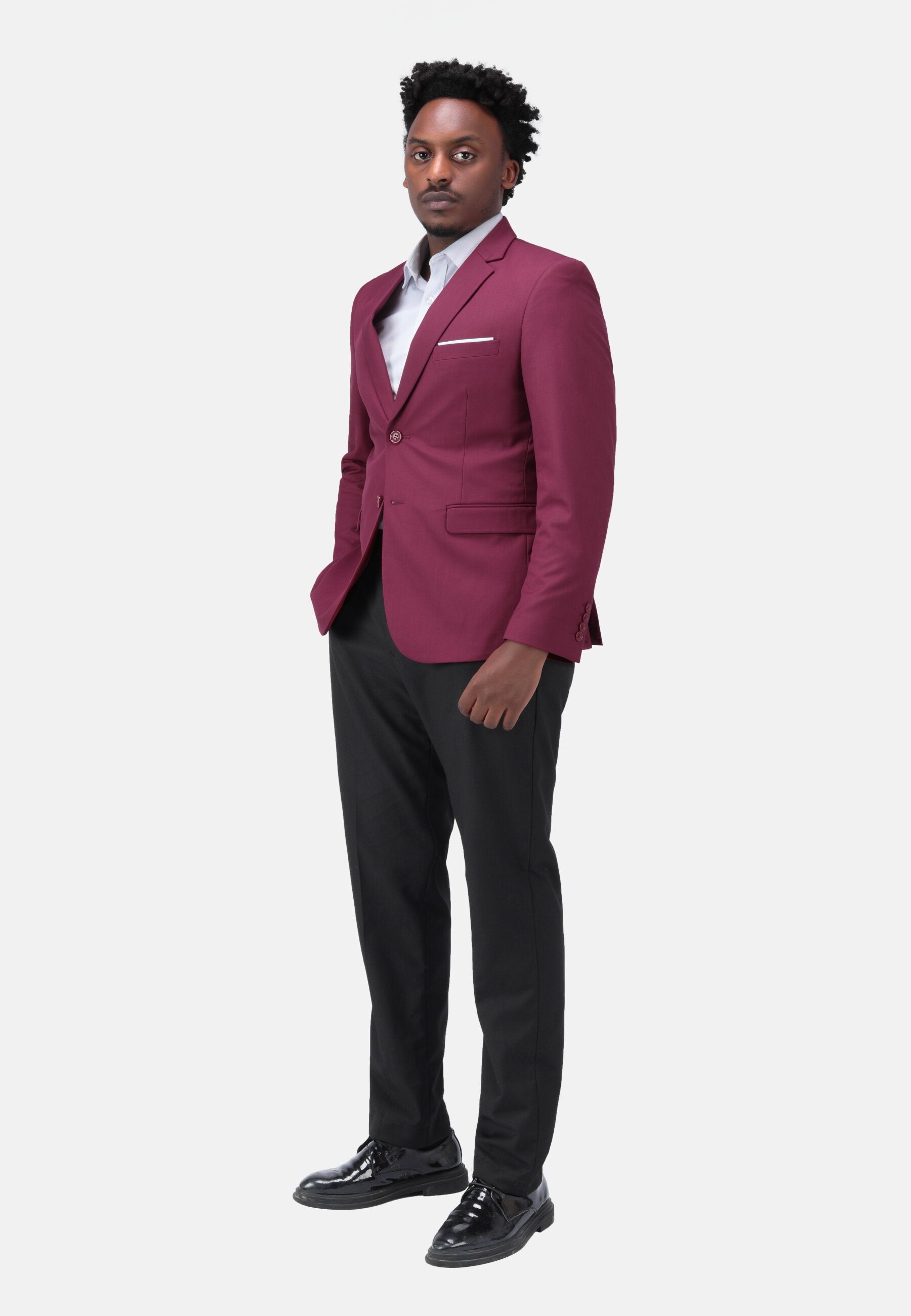 Classic Red Blazer Two Buttons Blazer