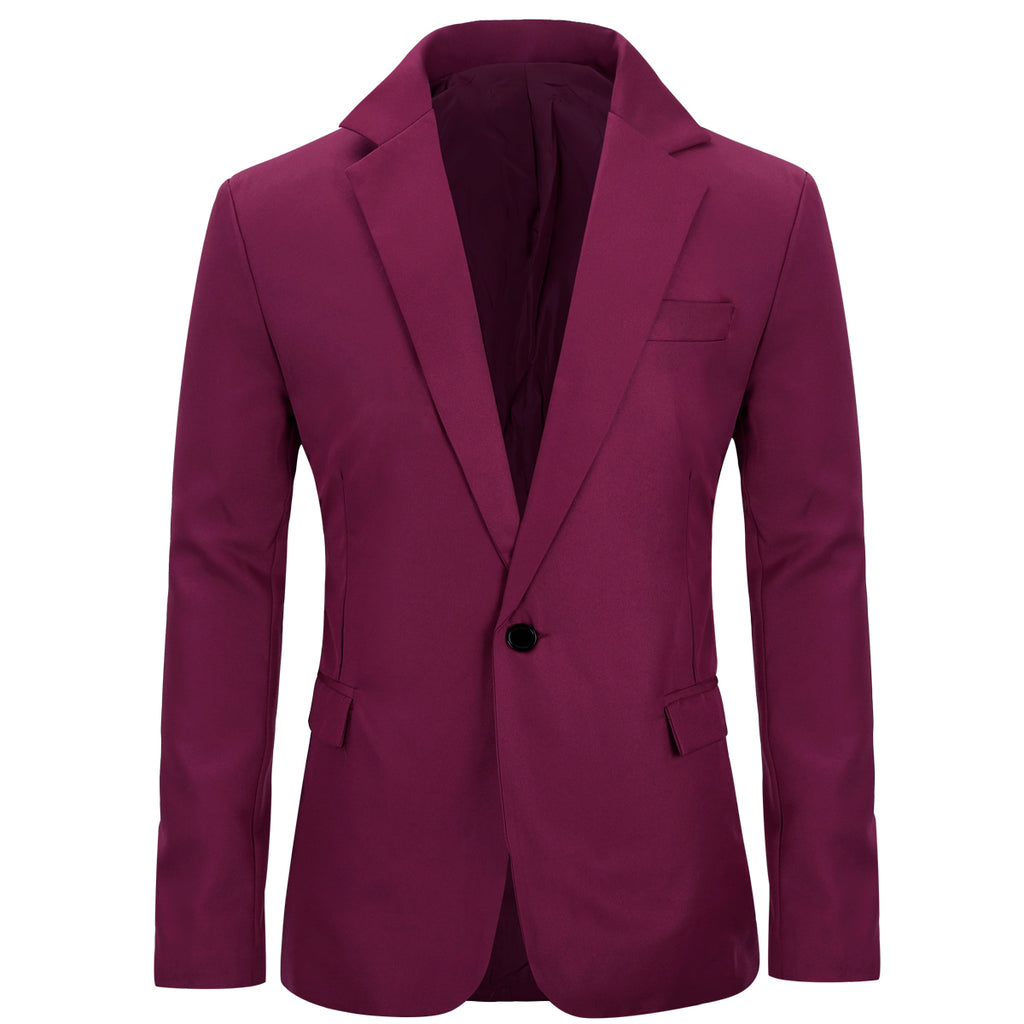 Red Mens Winter Blazer - Cashmere and Winter Fabric Dress Jacket main image 1