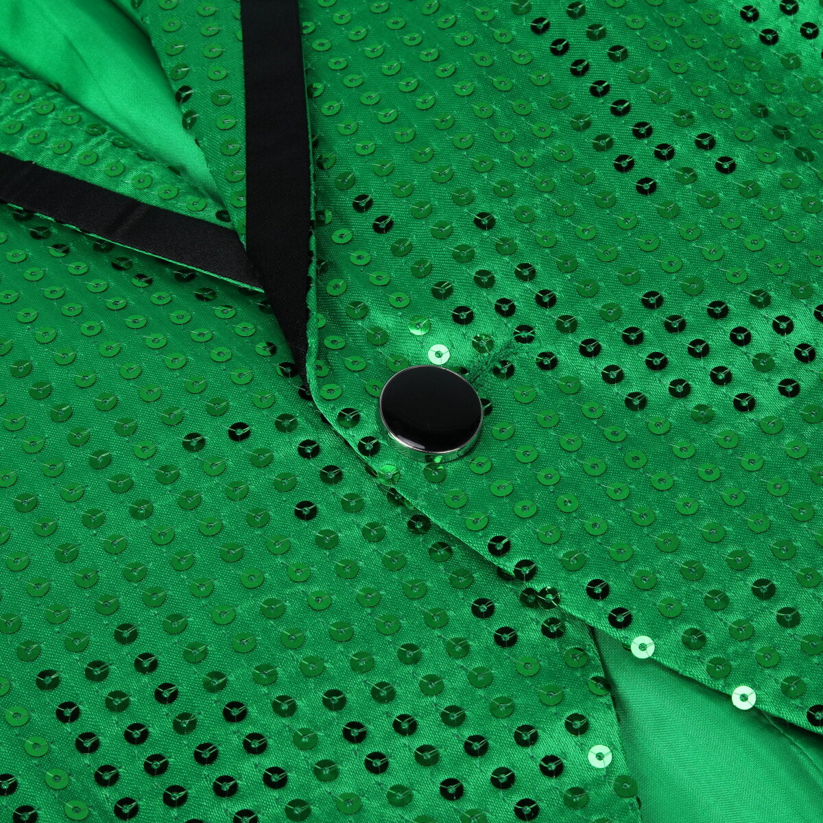 Green Sequin Decorated Swallowtail Coat
