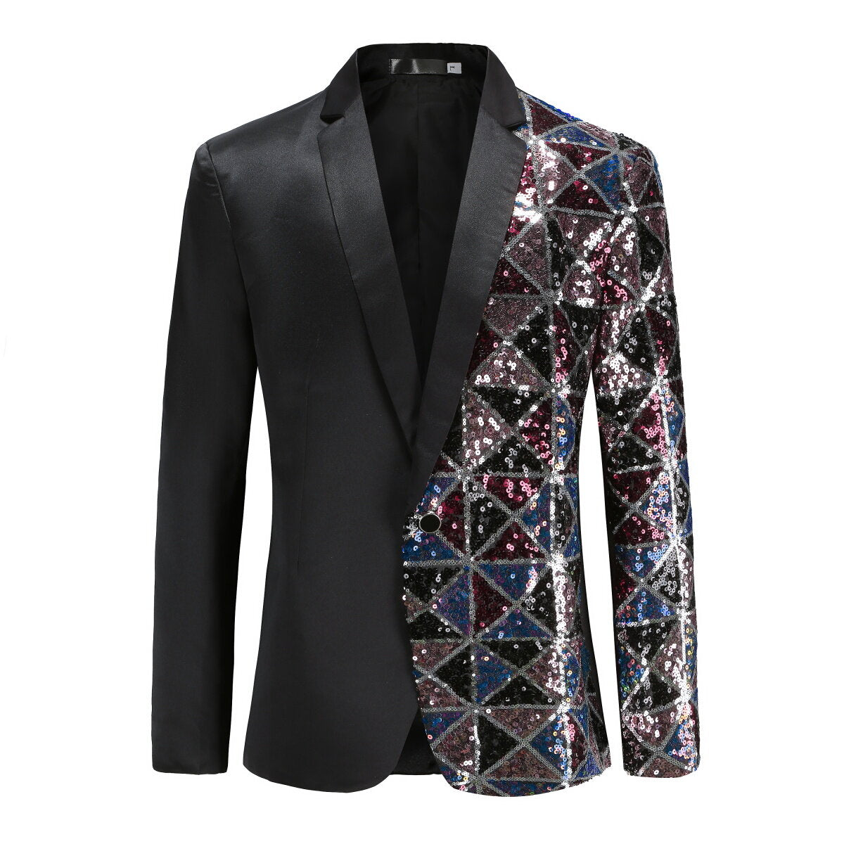 Men's Gold Sequins Floral Suit Party Dinner Prom Slim Fit Blazer