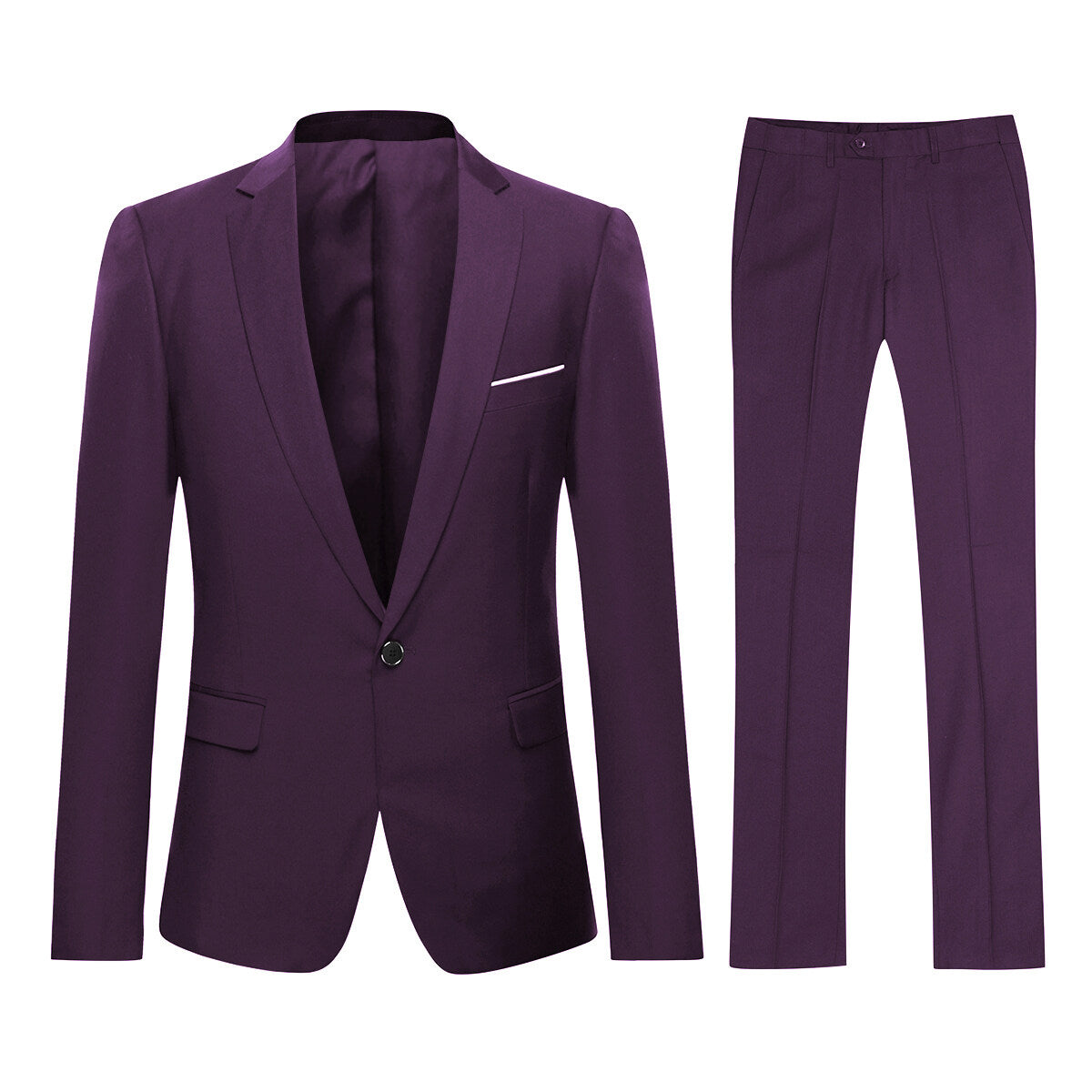 2-Piece Slim Fit Simple Designed Purple Suit