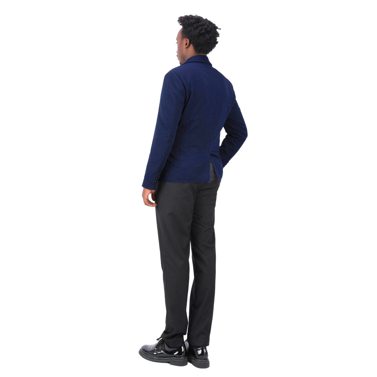 Men's Suit Jacket Slim Fit Coat Business Daily Blazer Dark Blue