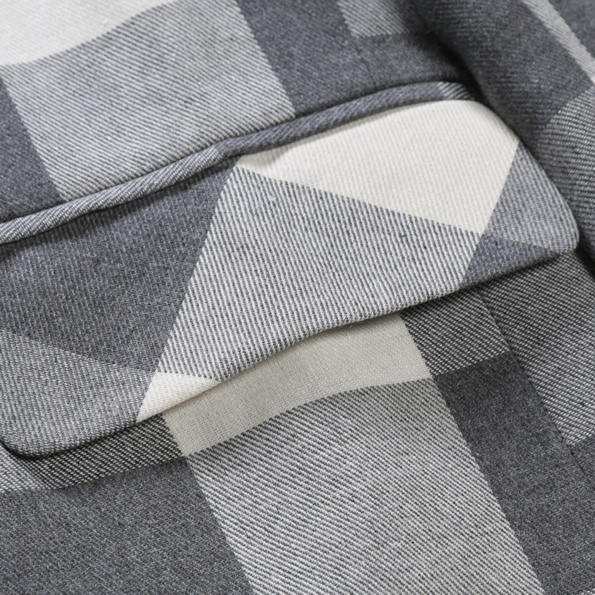 Men's Autumn Plaid Jacket One Button Casual Blazer White