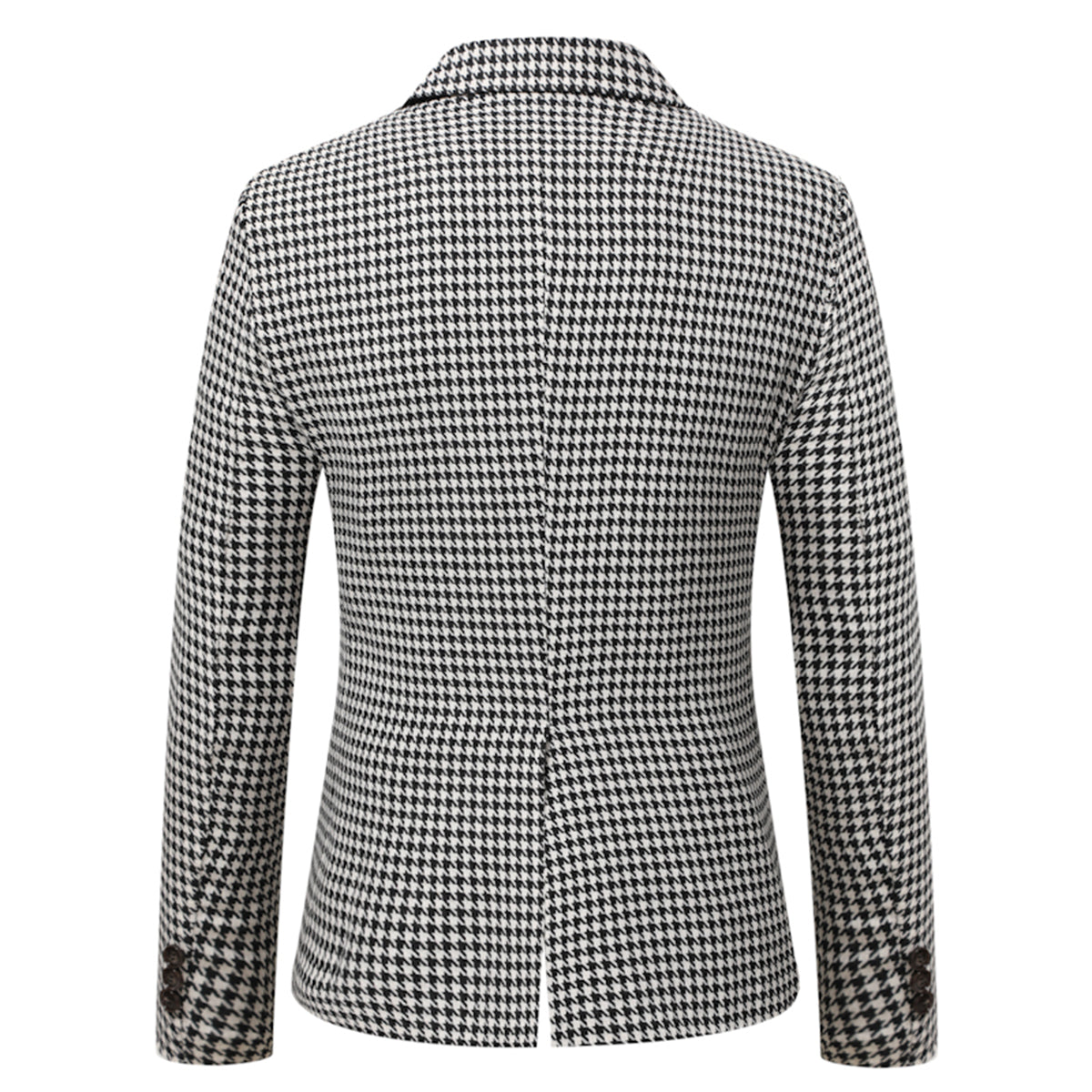 Men's Autumn Jacket Houndstooth One Button Casual Blazer